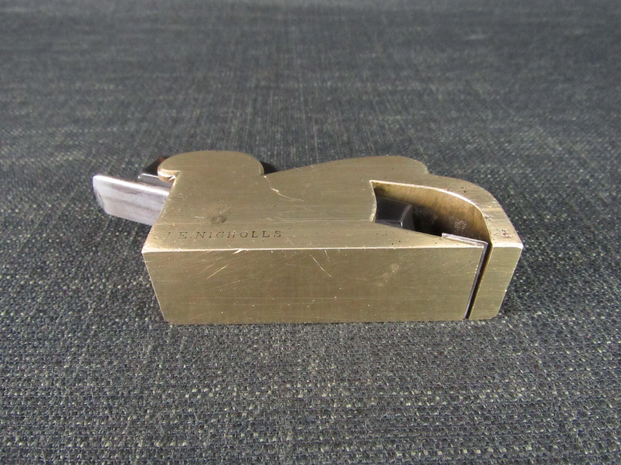 Brass or Gunmetal Bullnose Plane with Ebony Wedge