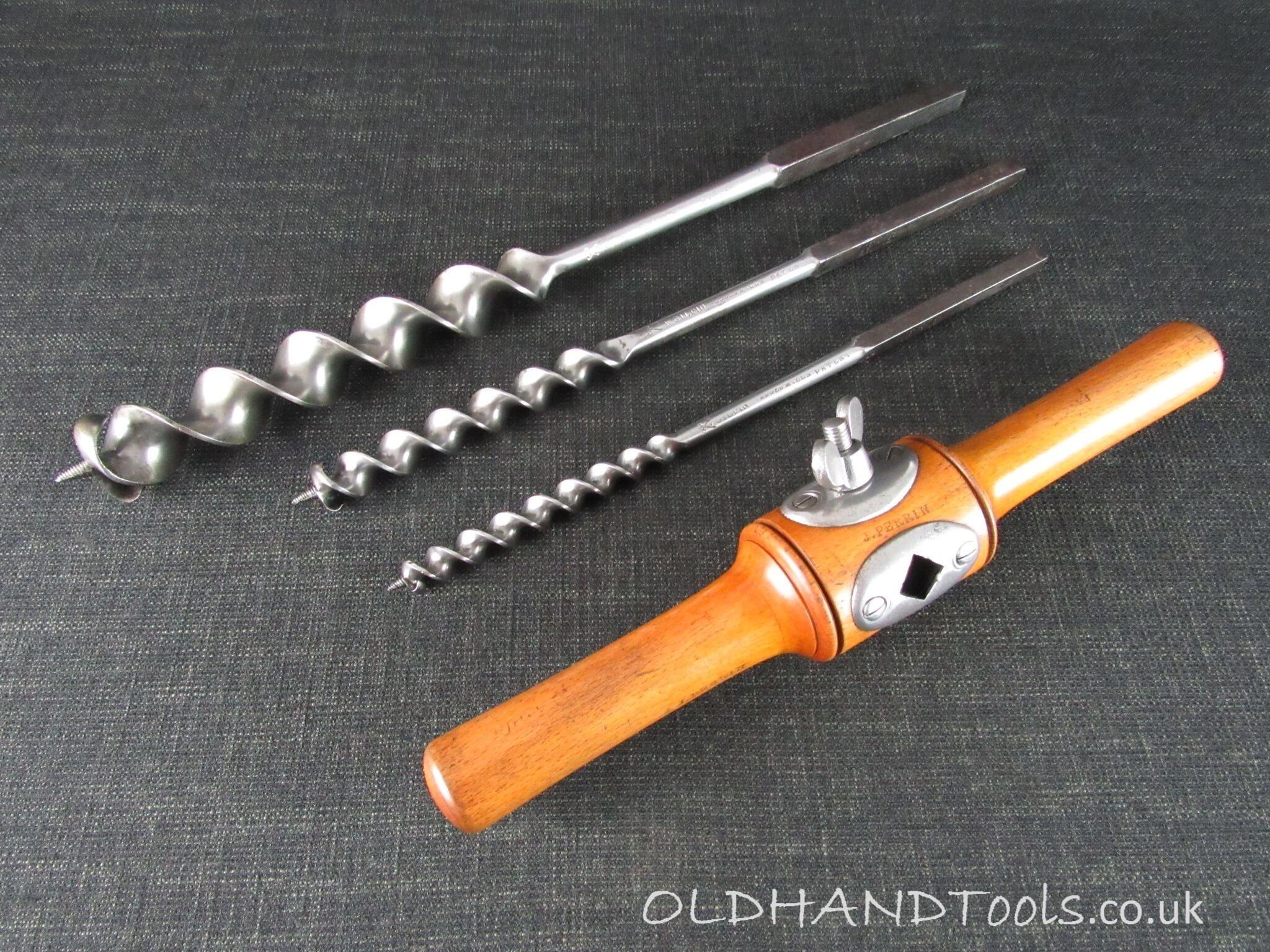 Universal Auger Handle with 3 Patent GILPIN Auger Bits