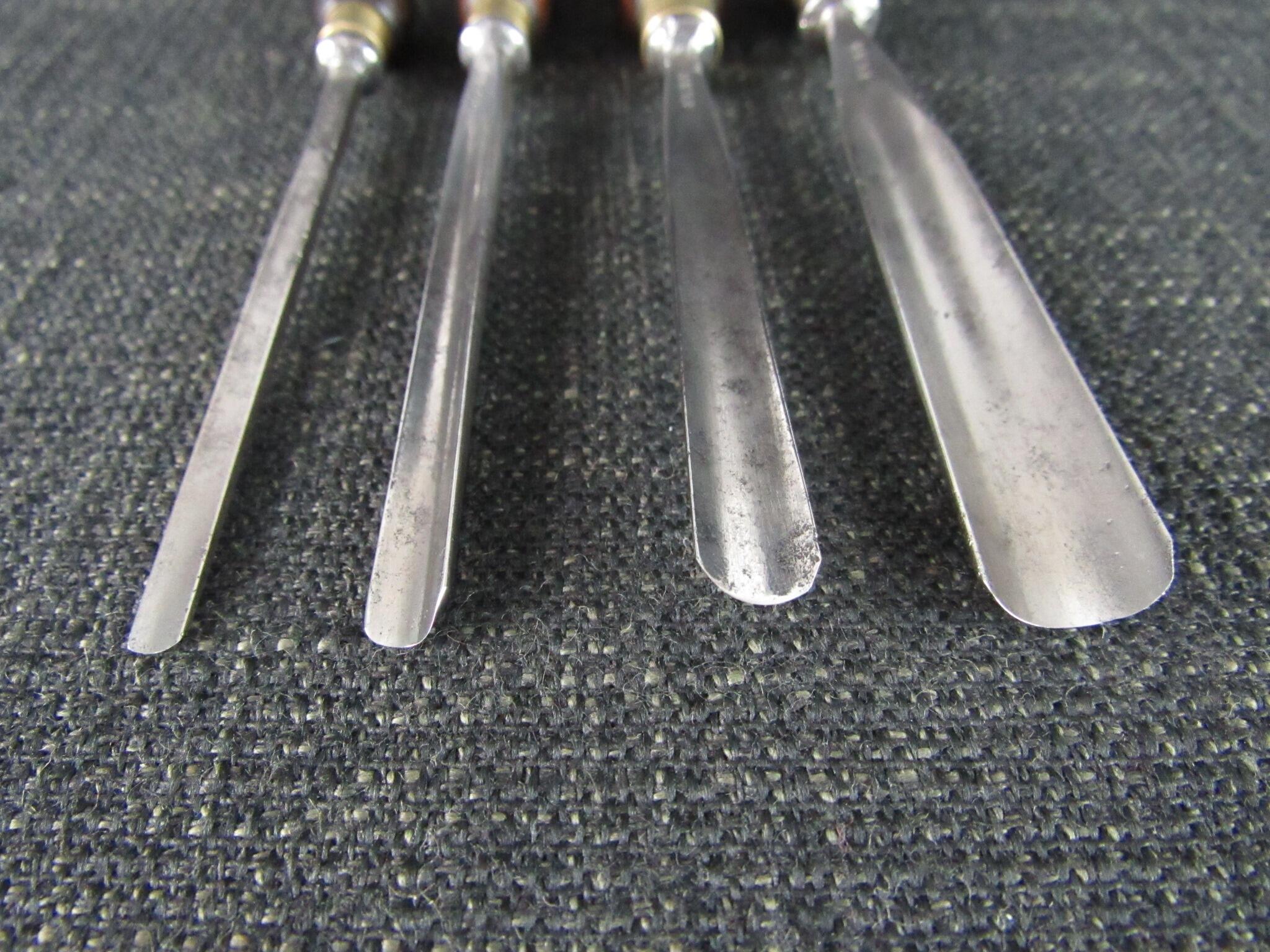 4 Carving Tools with Rosewood Handles by FENN