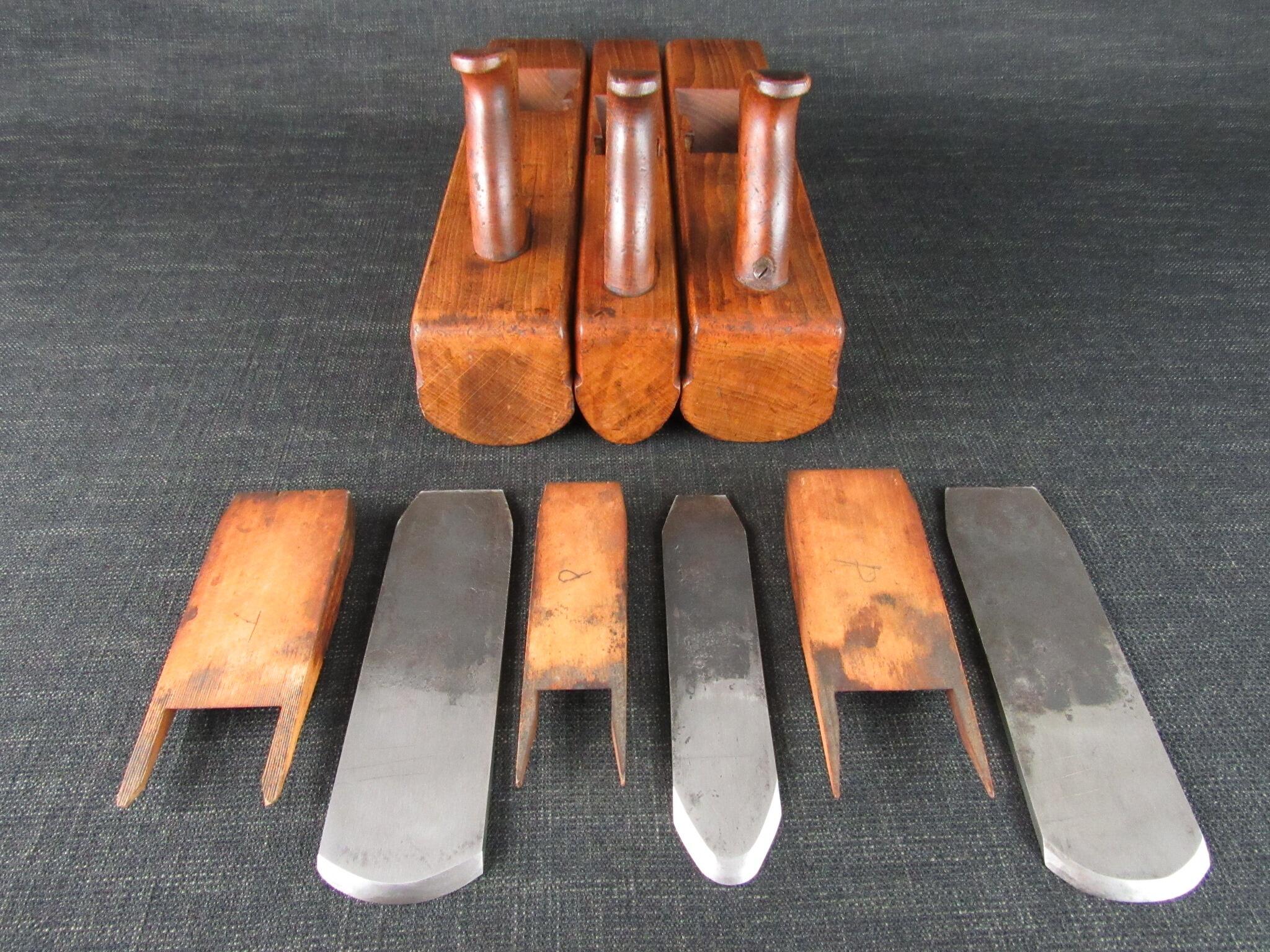 Rare Set of 3 SORBY Gutter Planes