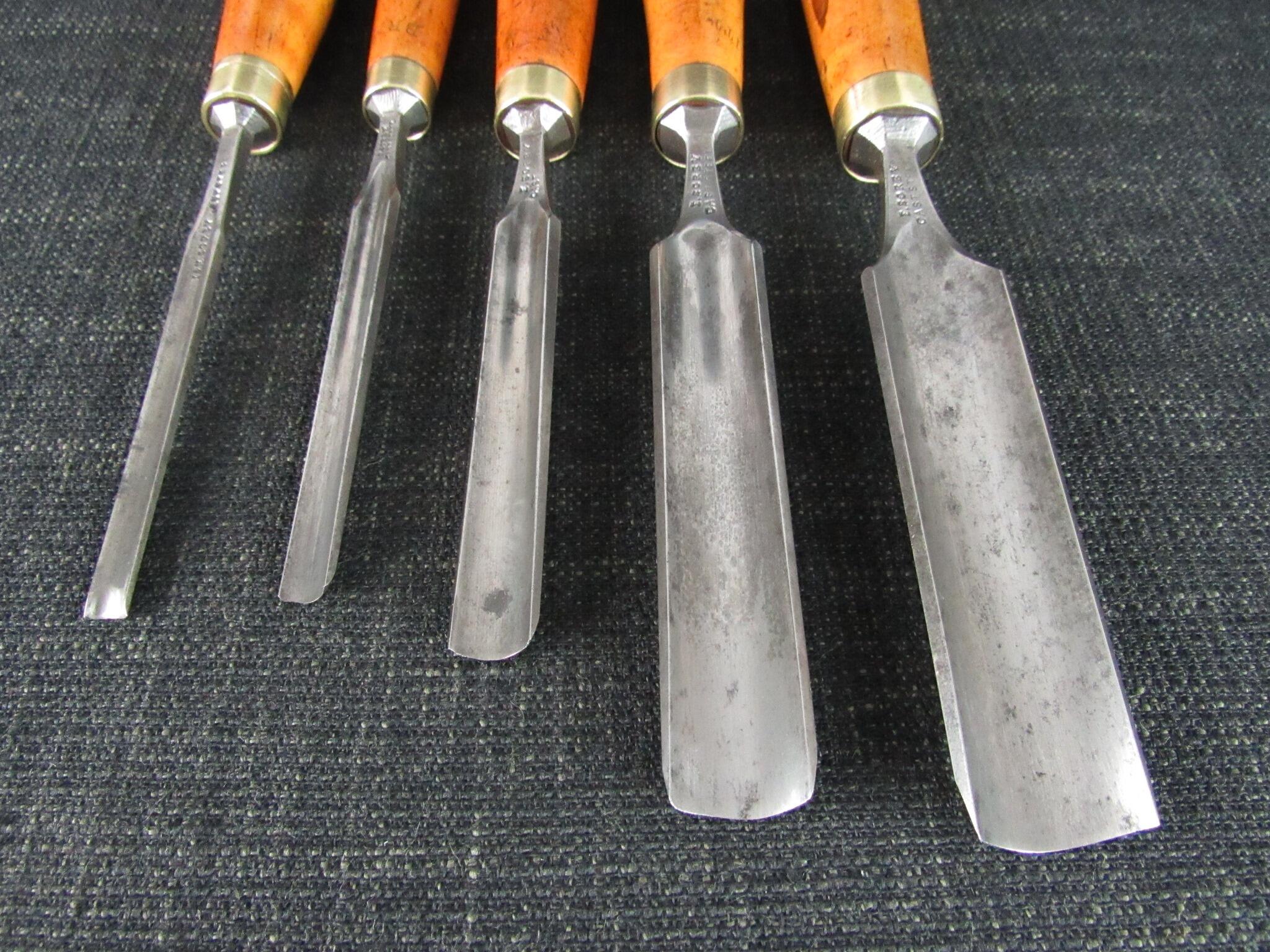 Graduated Set of 5 SORBY Firmer Gouges