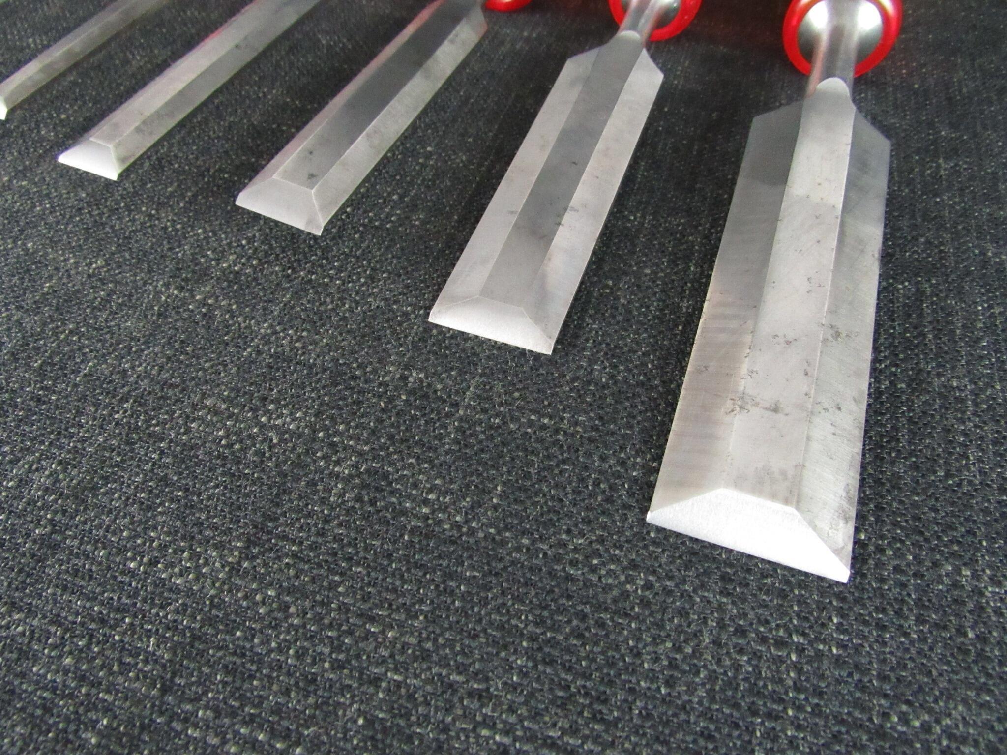 Graduated Set of 10 MARPLES Splitproof Bevel Edge Chisels
