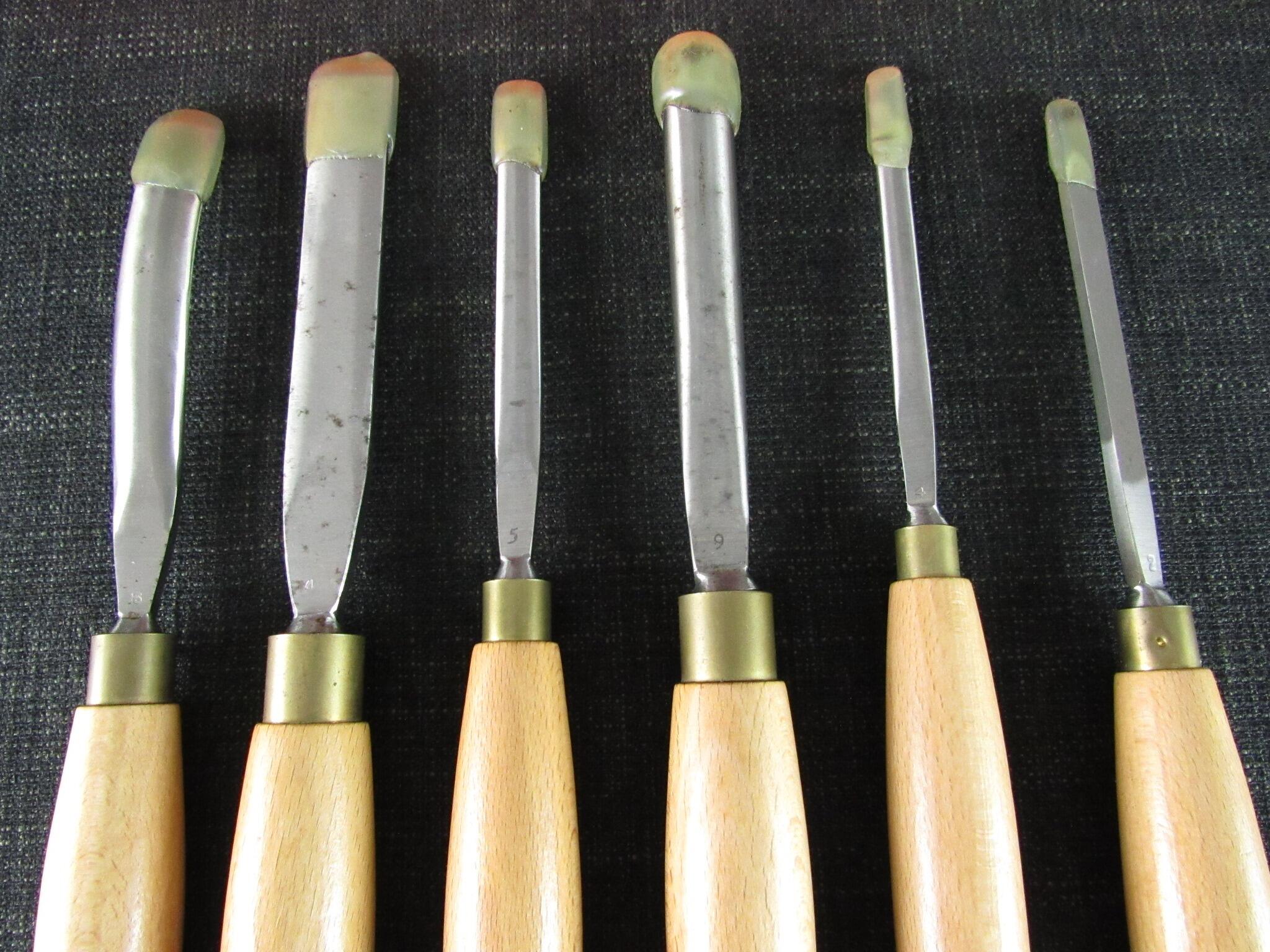 ASHLEY ILES Supplementary Set 1 of 6 Carving Tools - Unused