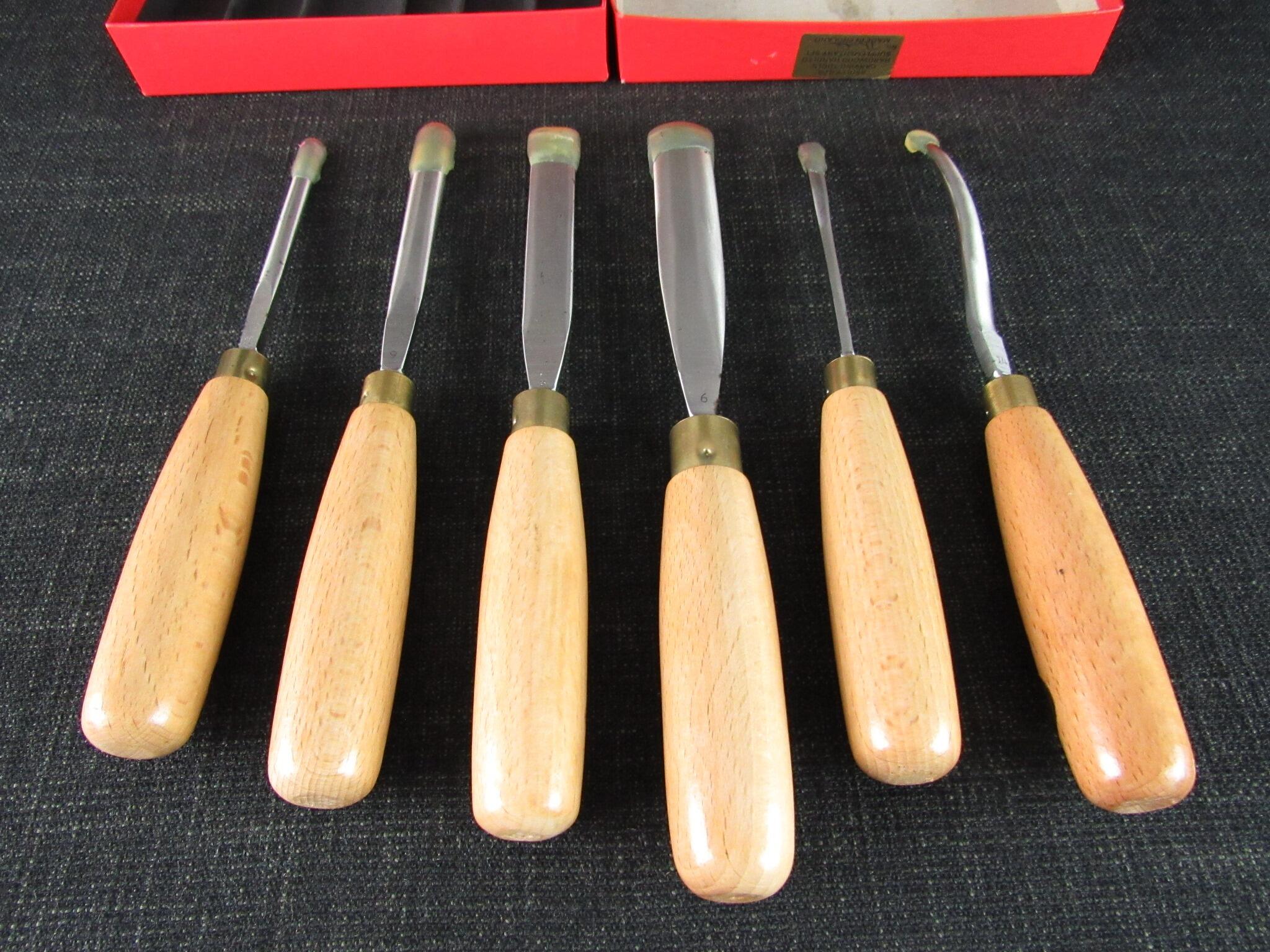 ASHLEY ILES Supplementary Set 3 of 6 Carving Tools - Unused