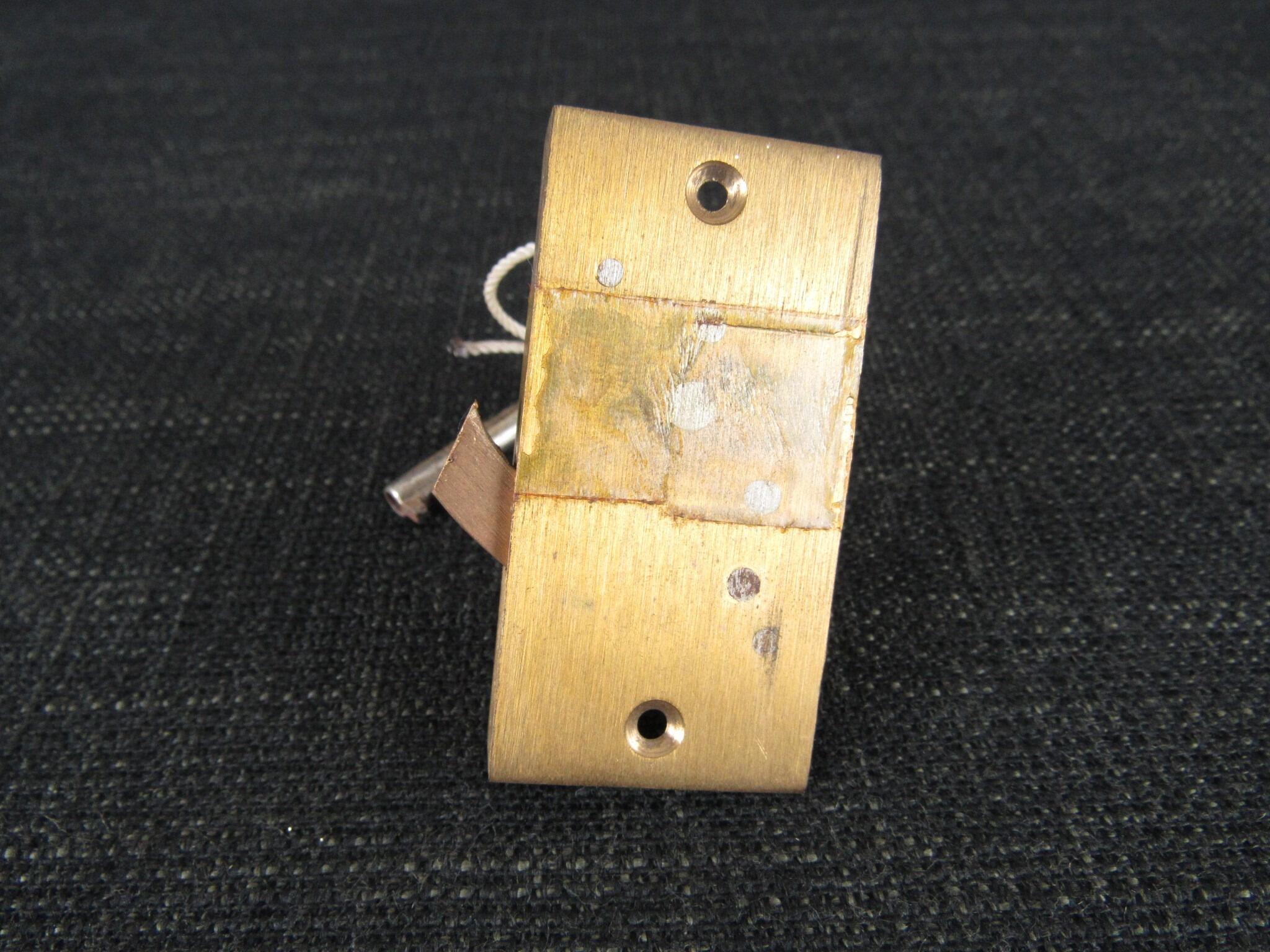 Vintage Brass Cabinet or Cupboard Lock with Hooked Bolt - New Old Stock