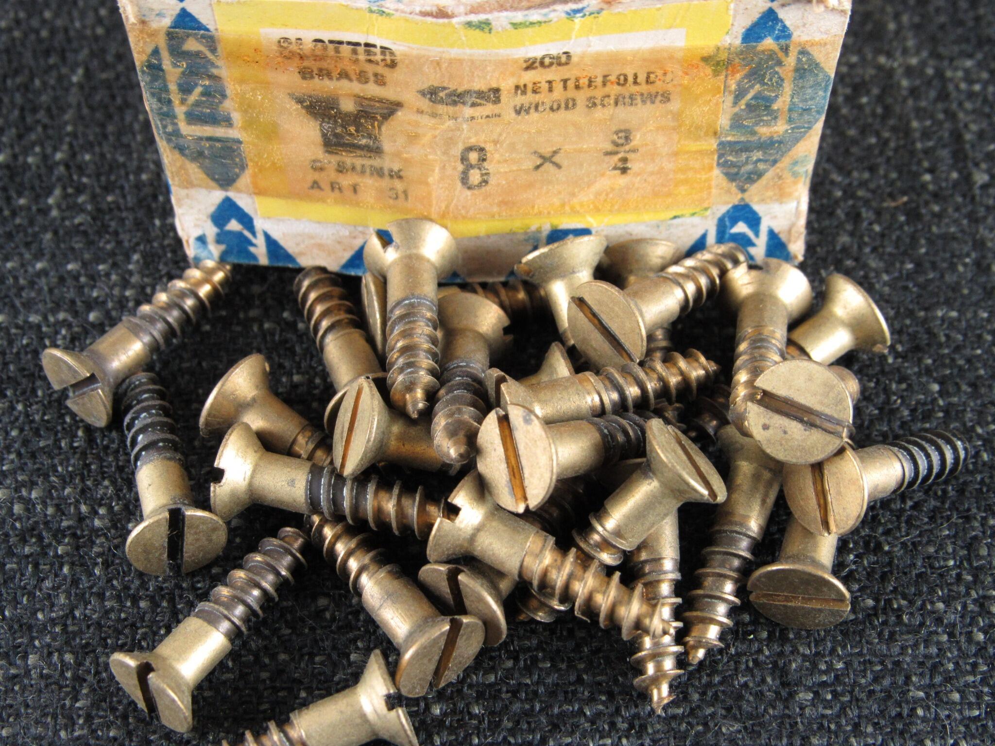 8 x 3/4 Brass CSK