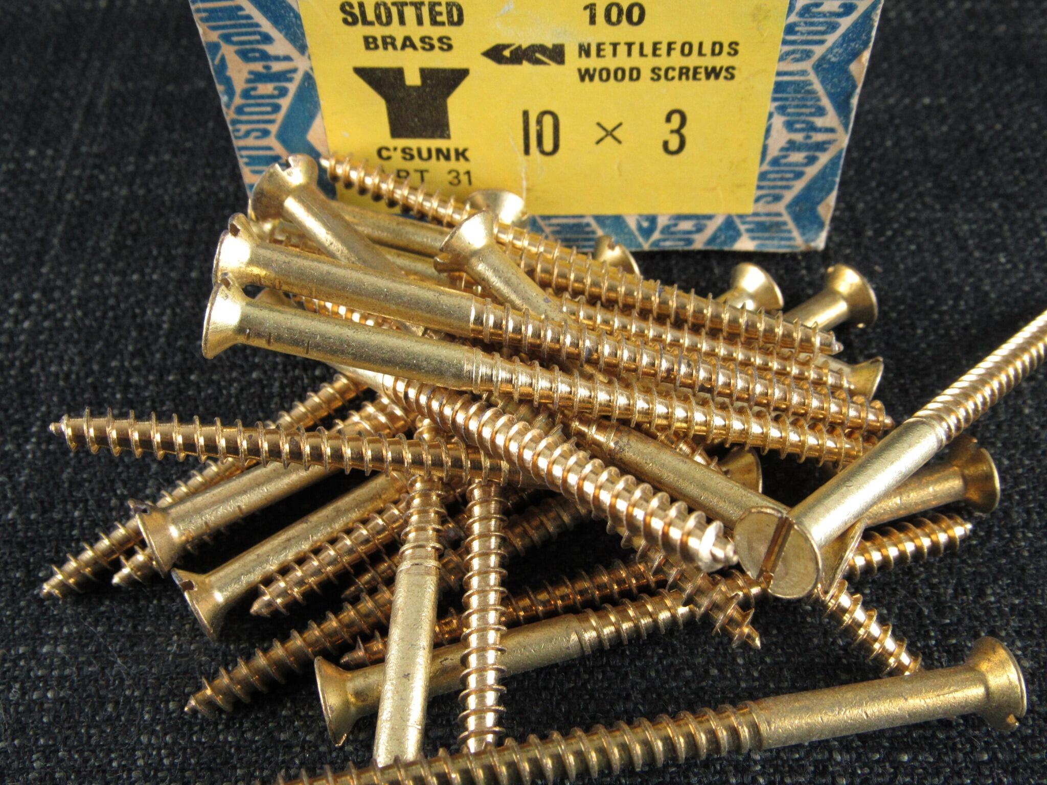 10 x 3 Brass CSK