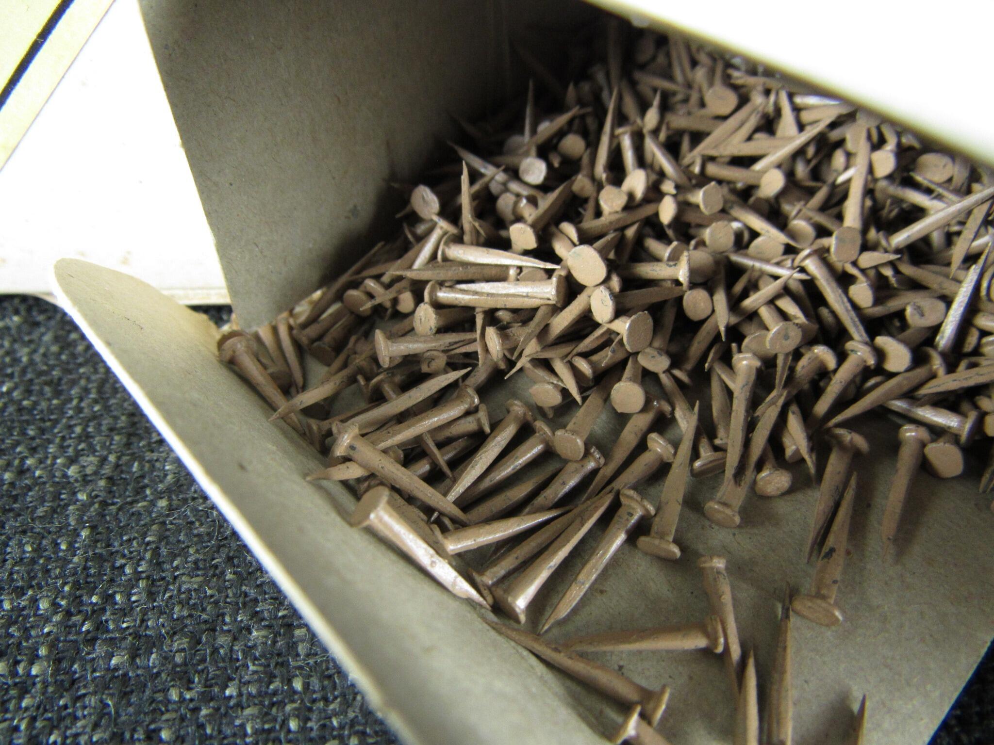 2 Boxes of Vintage LION Brand Gimp Pins - 1/2 inch Fawn