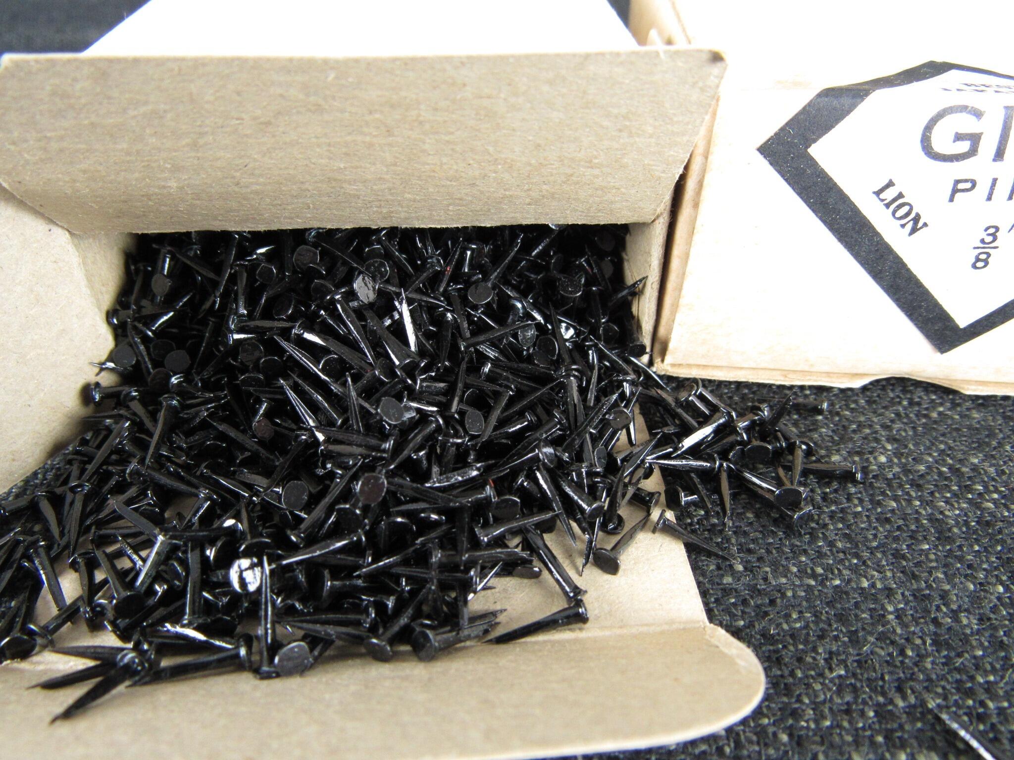 2 Boxes of Vintage LION Brand Gimp Pins - 3/8 inch Japanned