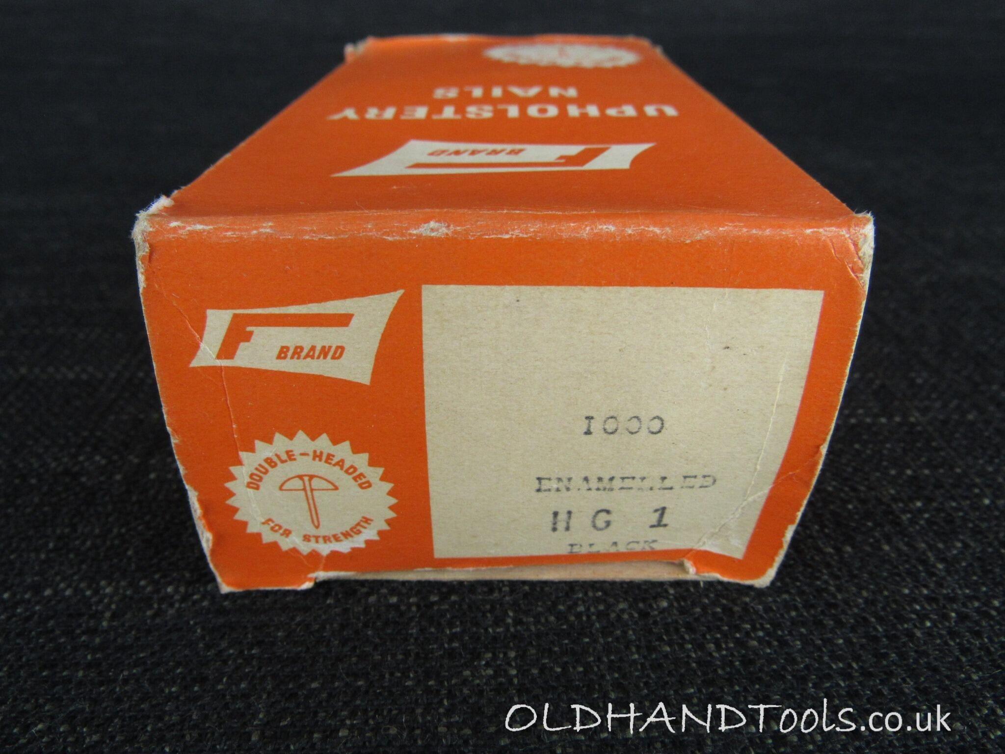 F BRAND Vintage Upholstery Nails - HG1 Enamelled Black