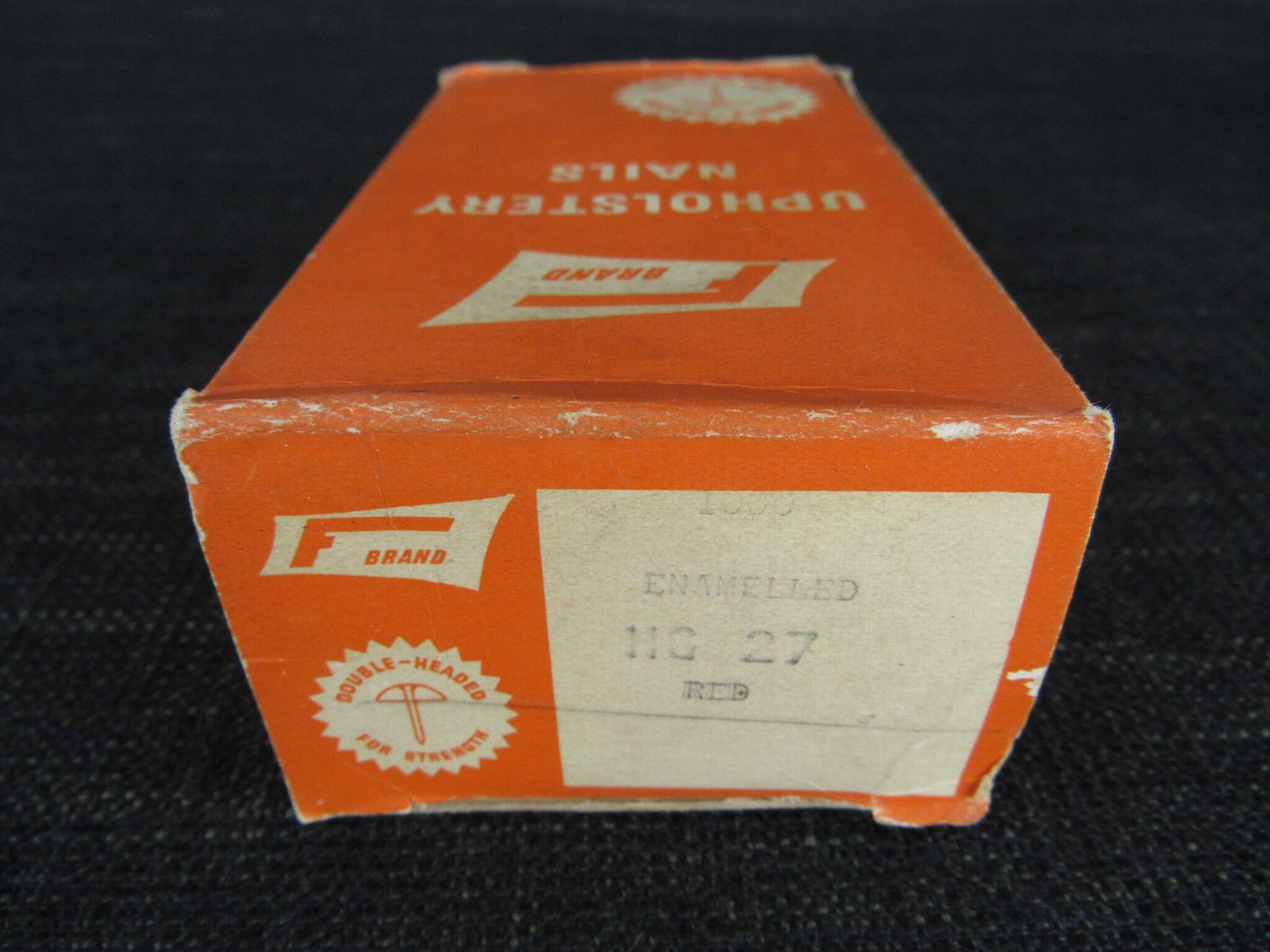 F BRAND Vintage Upholstery Nails - HG27 Enamelled Red