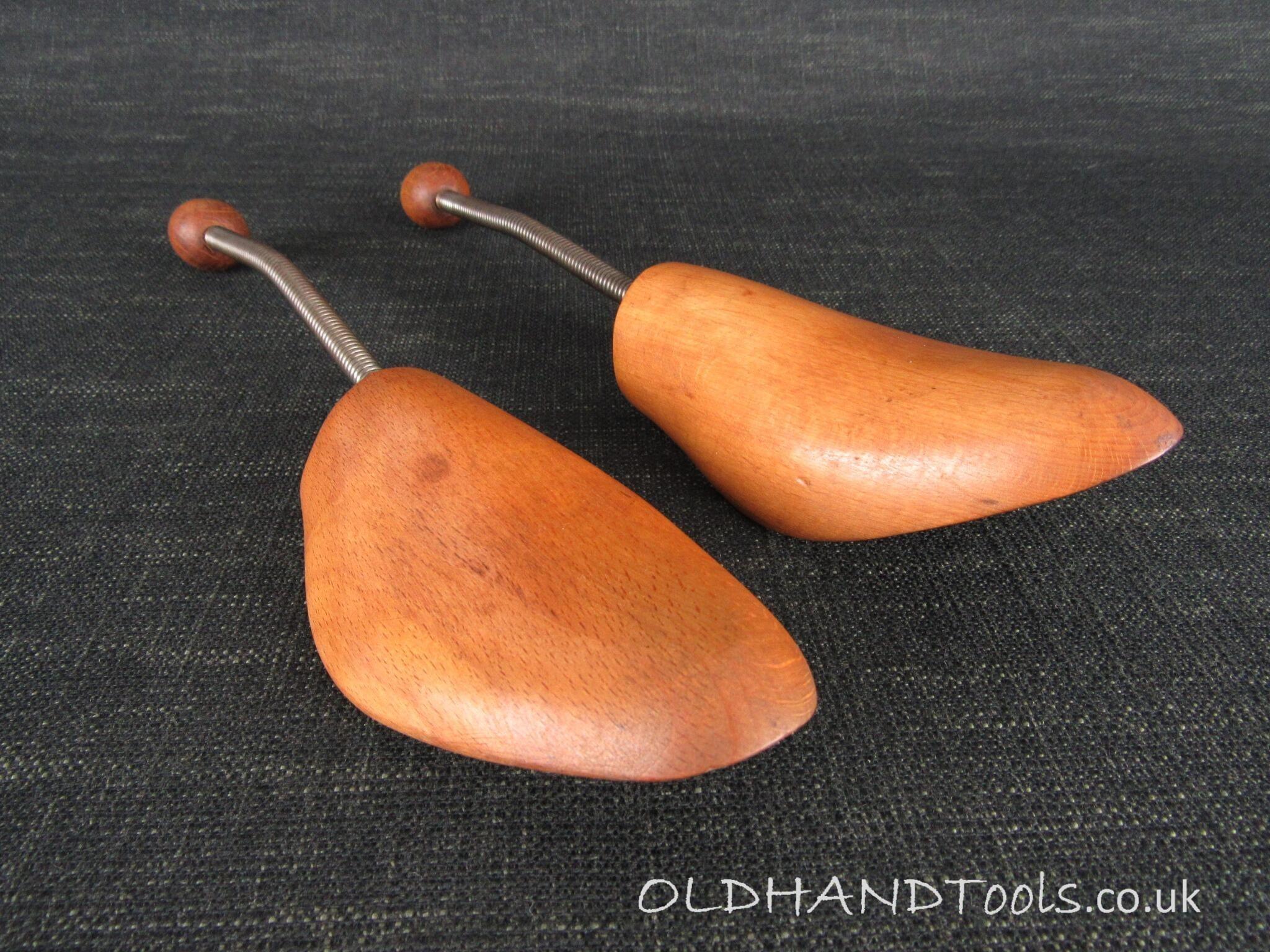 Two Vintage Wooden Shoe Trees or Keepers
