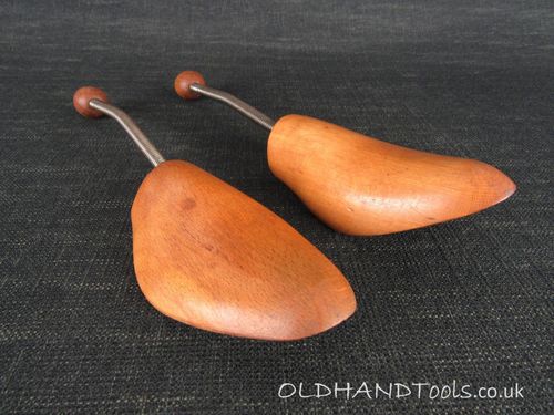 Two Vintage Wooden Shoe Trees or Keepers