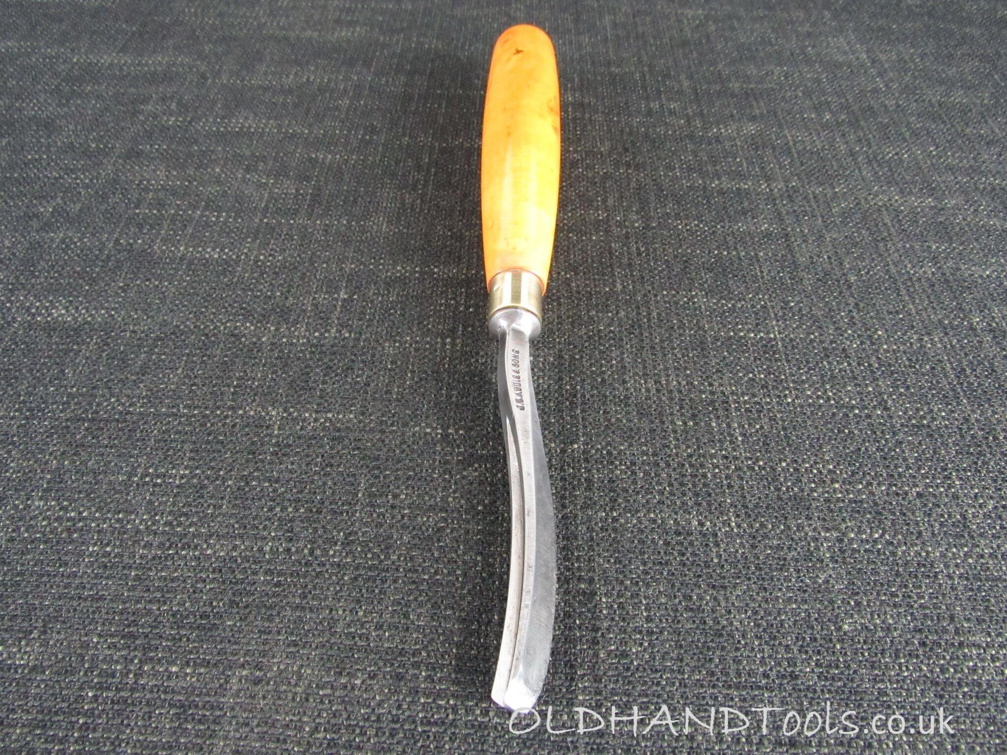 JB ADDIS 45 Degree Curved V Carving Tool - 1/4 inch 7mm