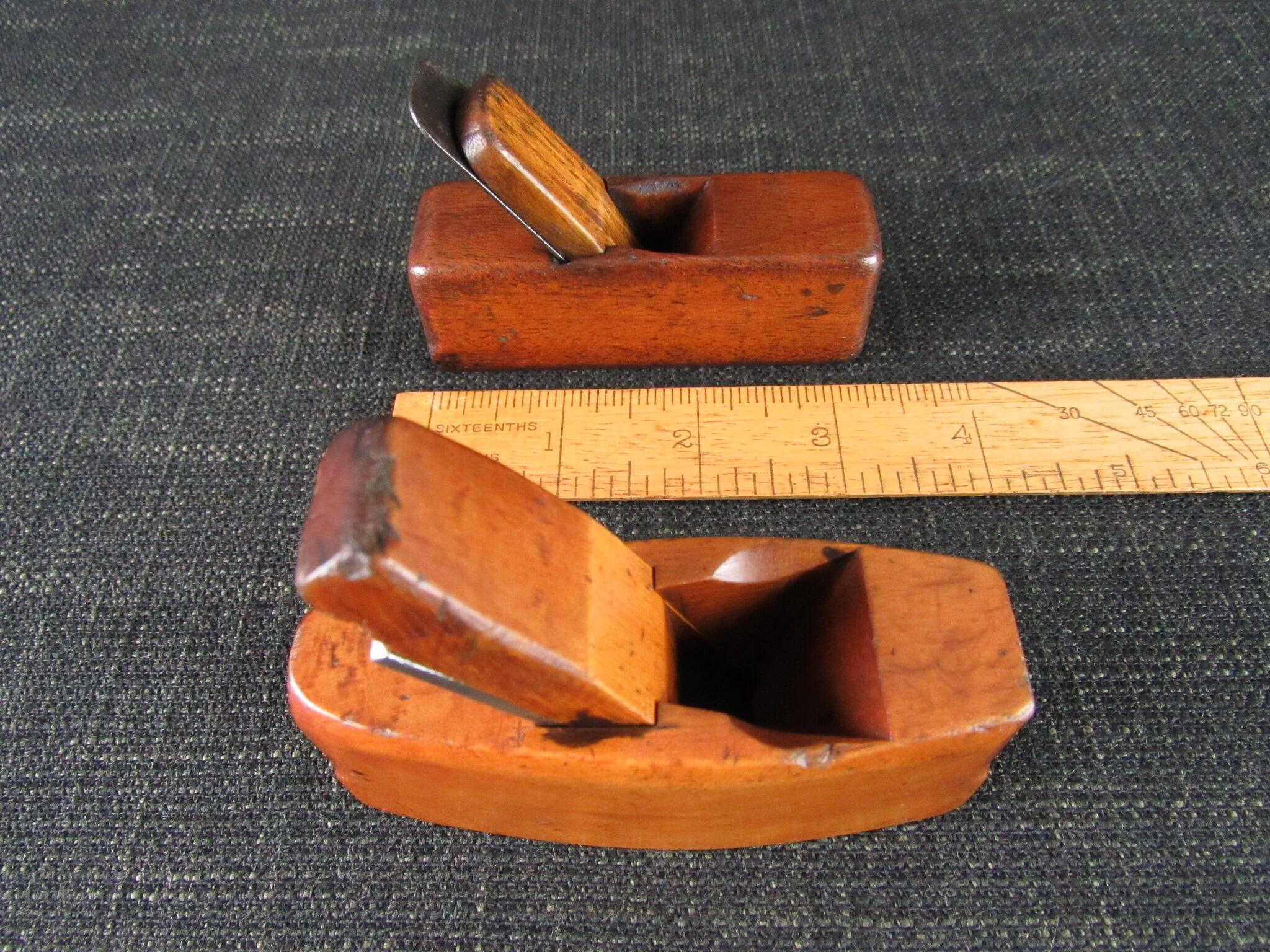 Miniature Boxwood Thumb Smoothing Plane & Another