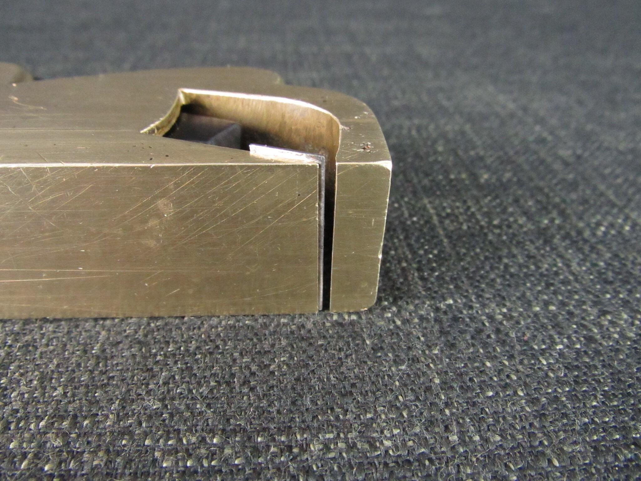 Brass or Gunmetal Bullnose Plane with Ebony Wedge