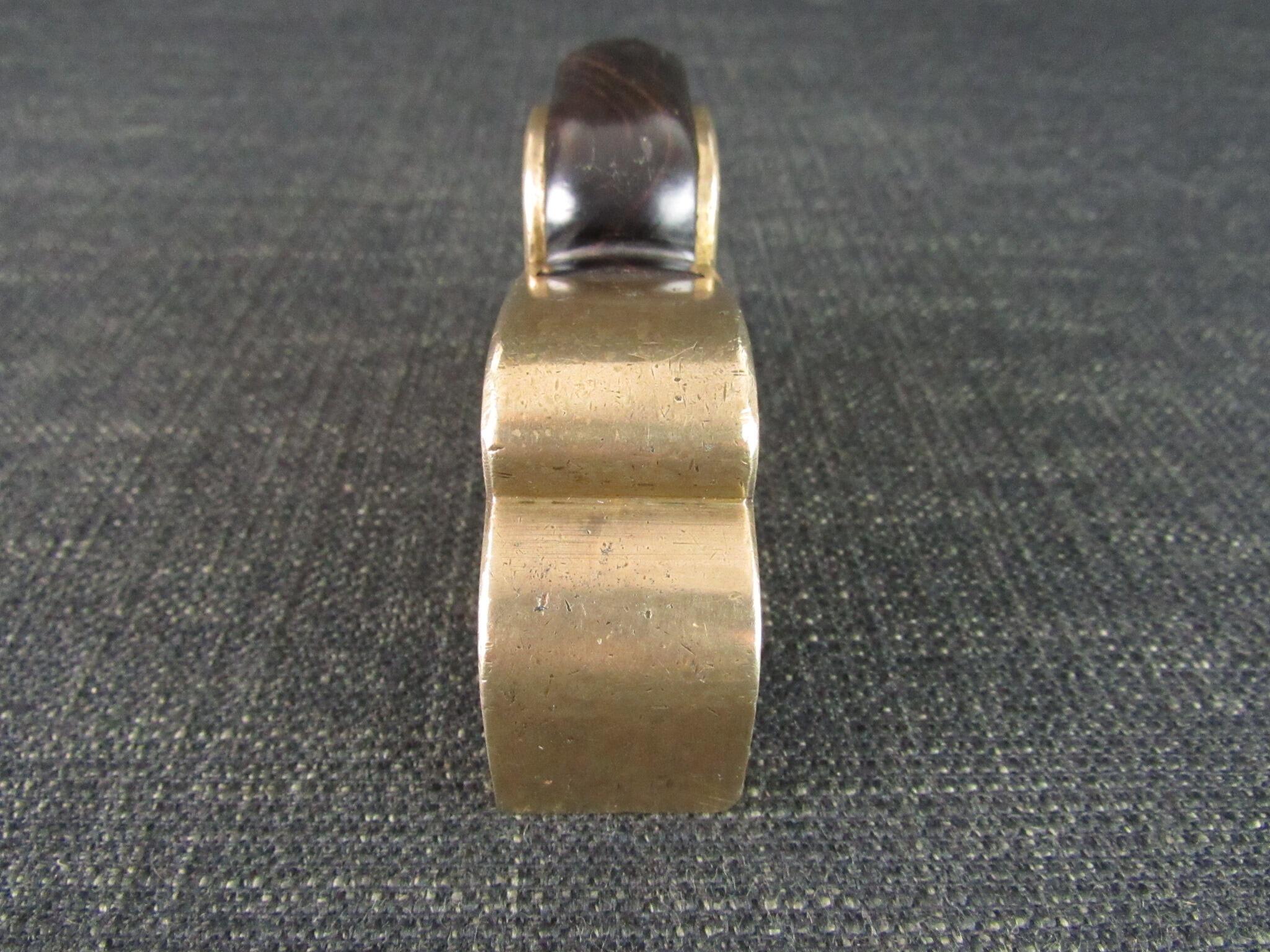 Brass or Gunmetal Bullnose Plane with Ebony Wedge