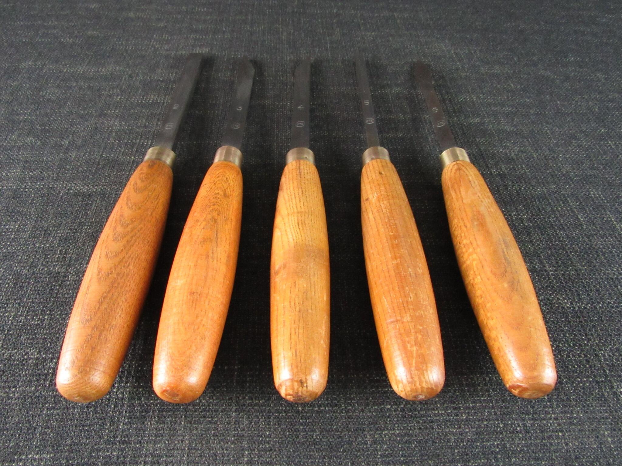 Set of 5 Small Turning Tools marked 372