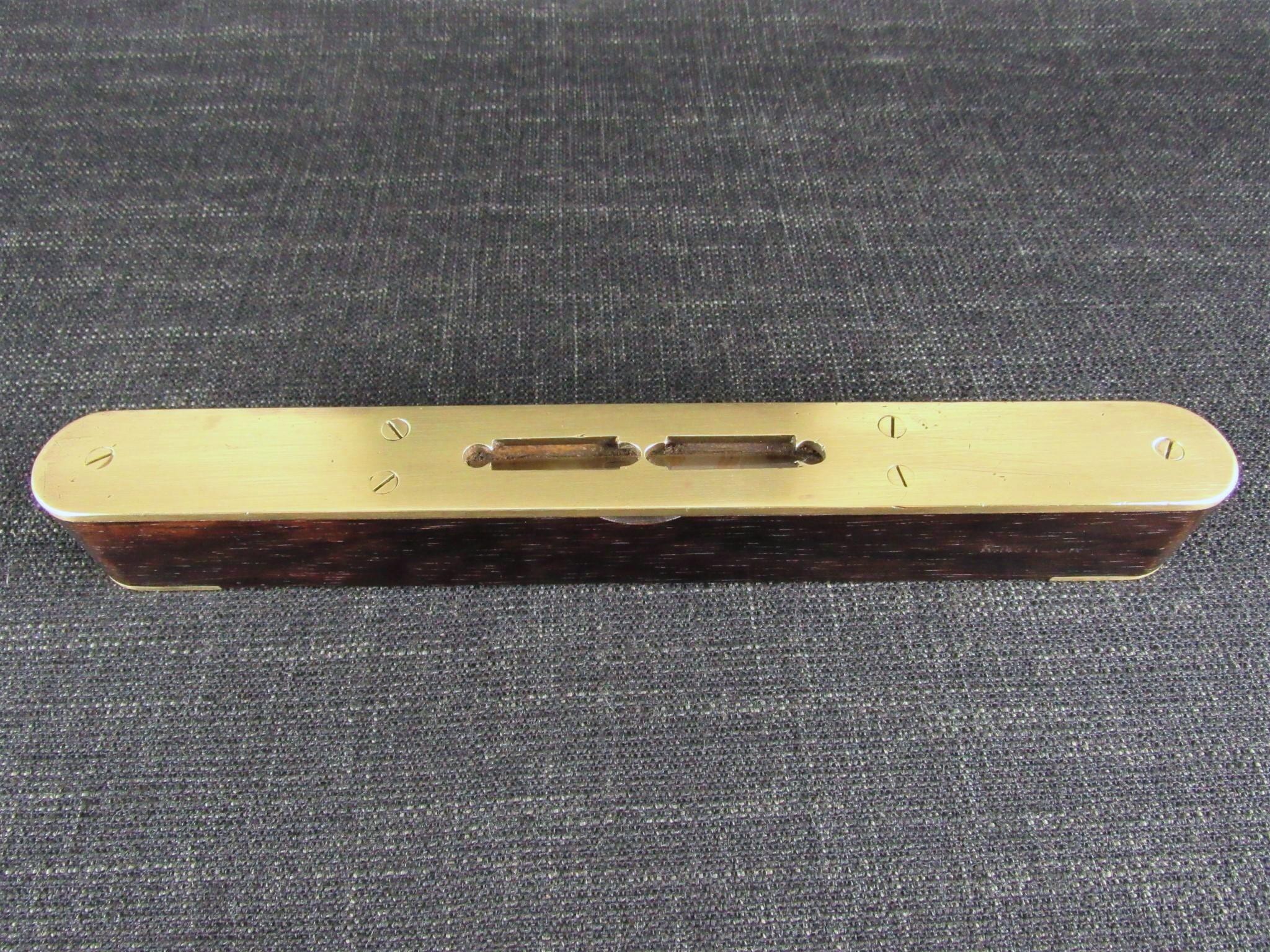 Brass Plated Rosewood Spirit Level