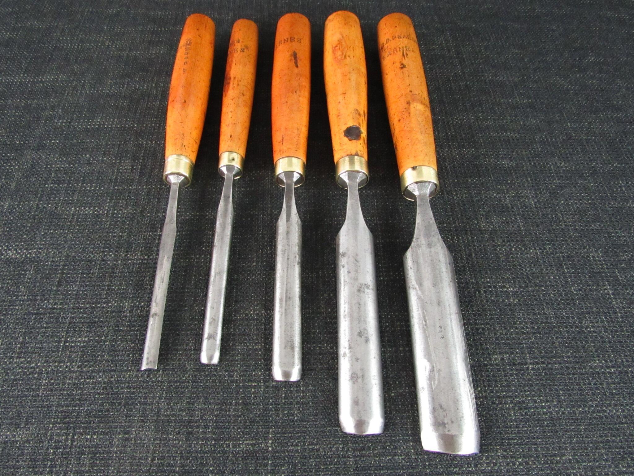 Graduated Set of 5 SORBY Firmer Gouges