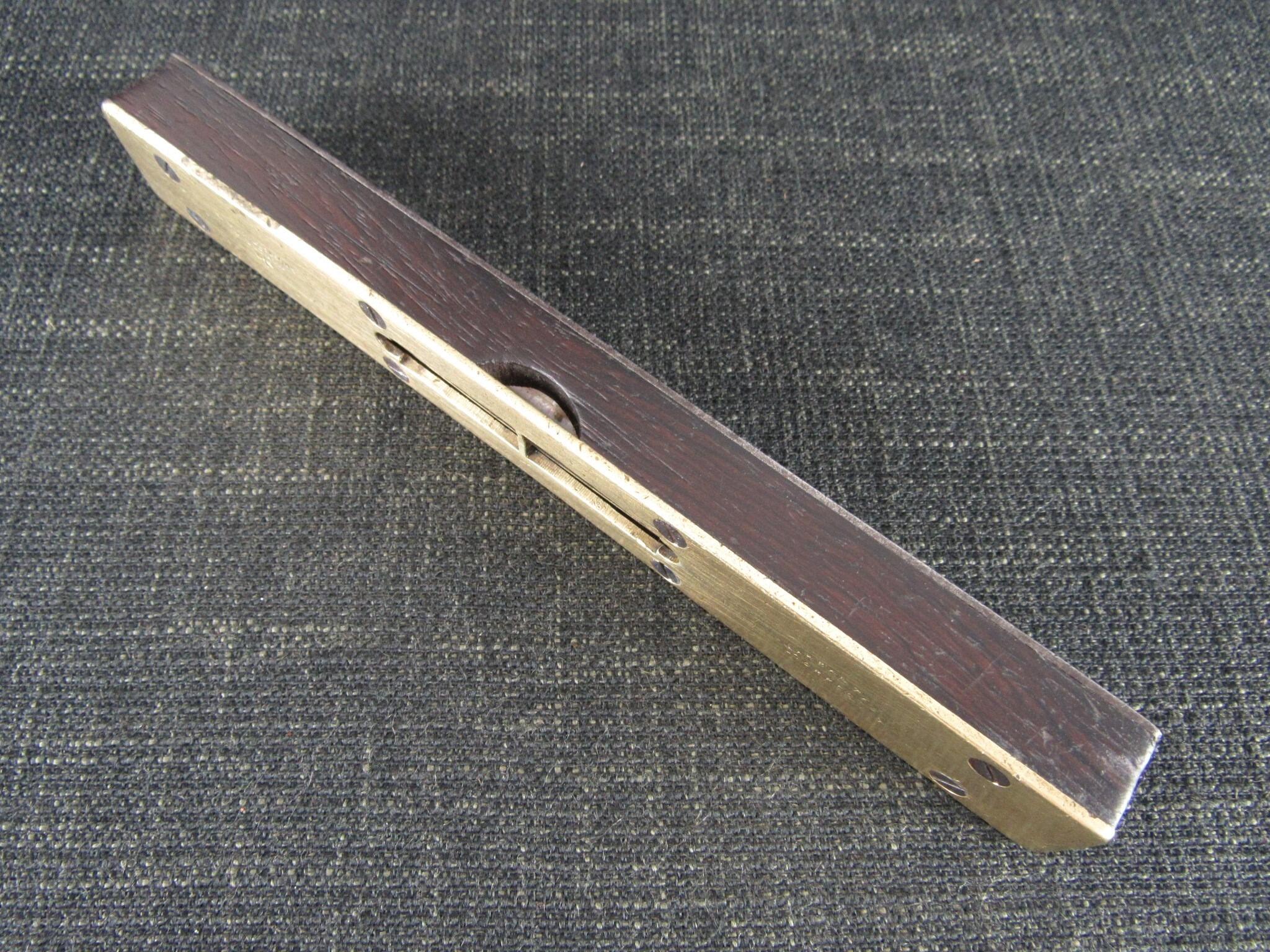 Unusual MARPLES 8 inch Rosewood Level with Steel Sole