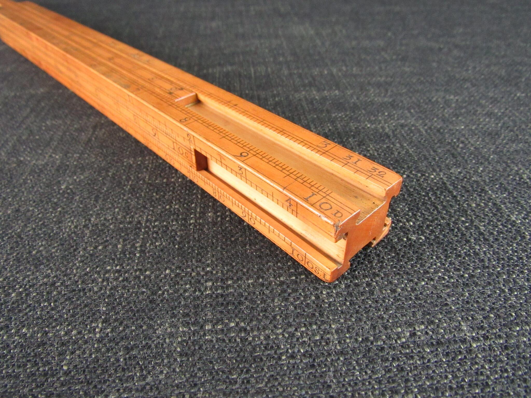 18th Century 4 Slide Gaugers' Rule by EDWARD ROBERTS