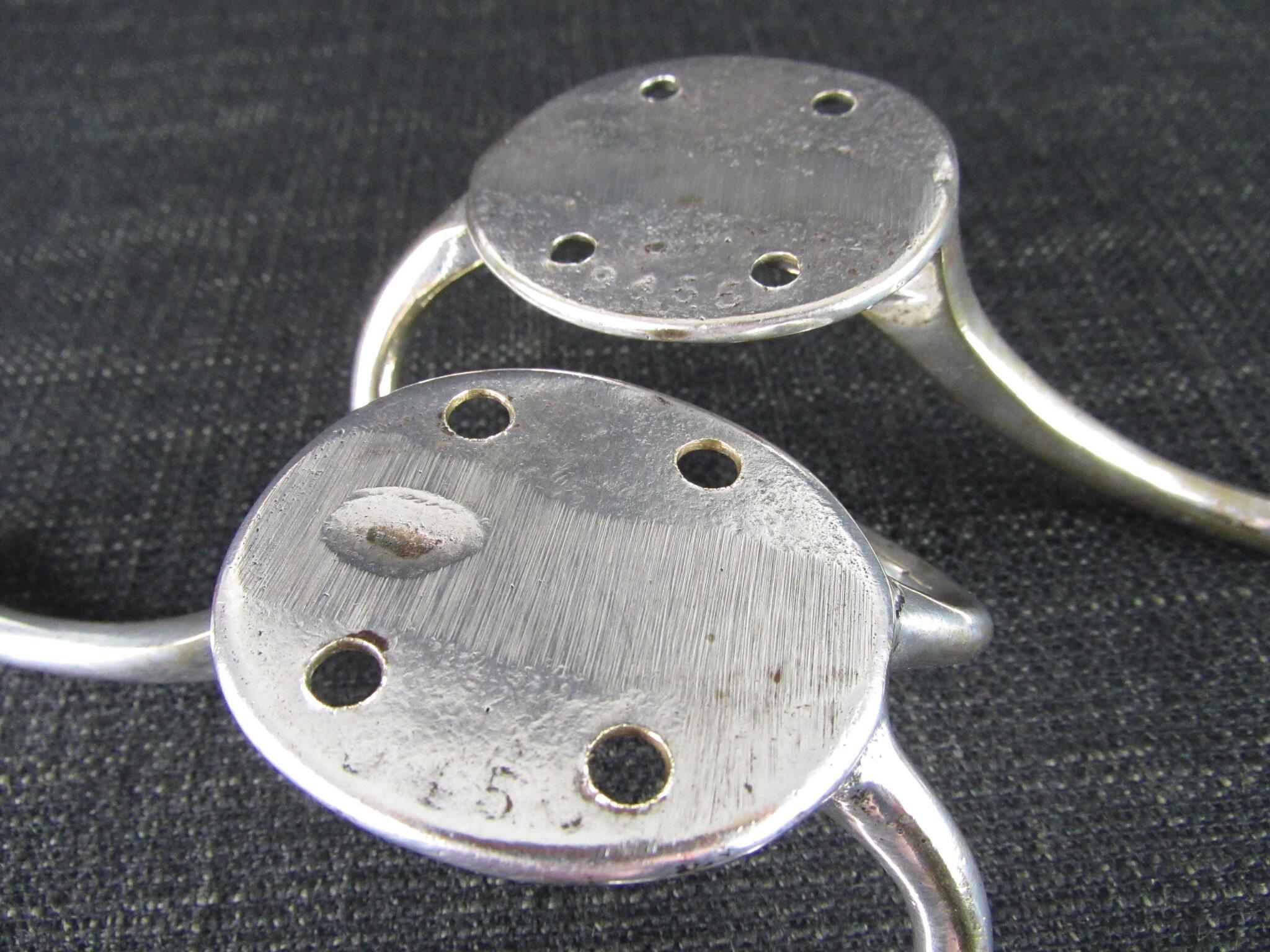 2 Vintage Hat & Coat Hooks - Nickel Plated Brass