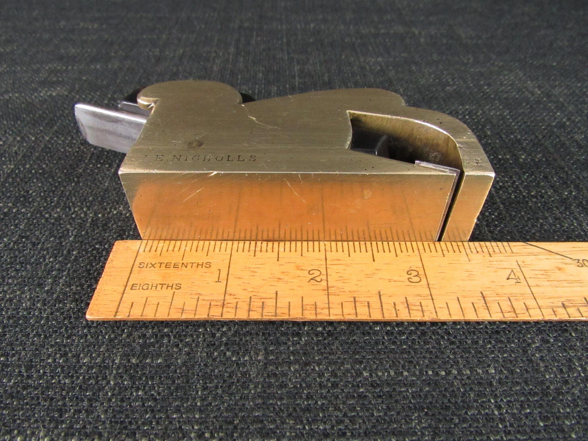 Brass or Gunmetal Bullnose Plane with Ebony Wedge