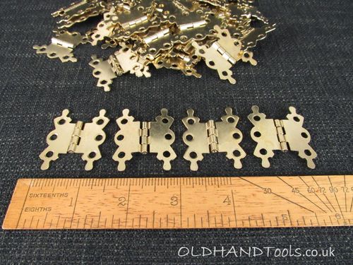 50 x Brass Butterfly Hinges - Unused