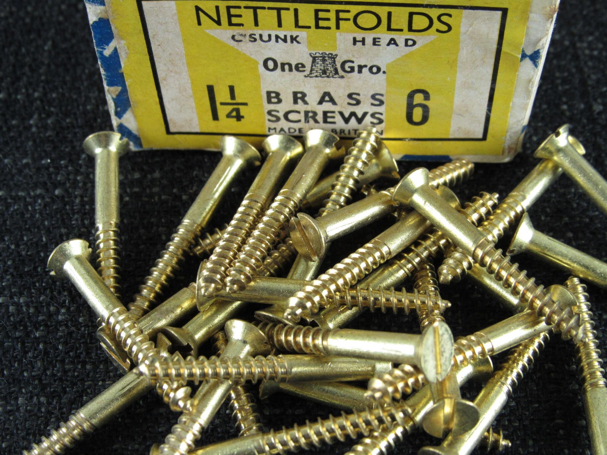 6 x 1 1/4 Brass CSK