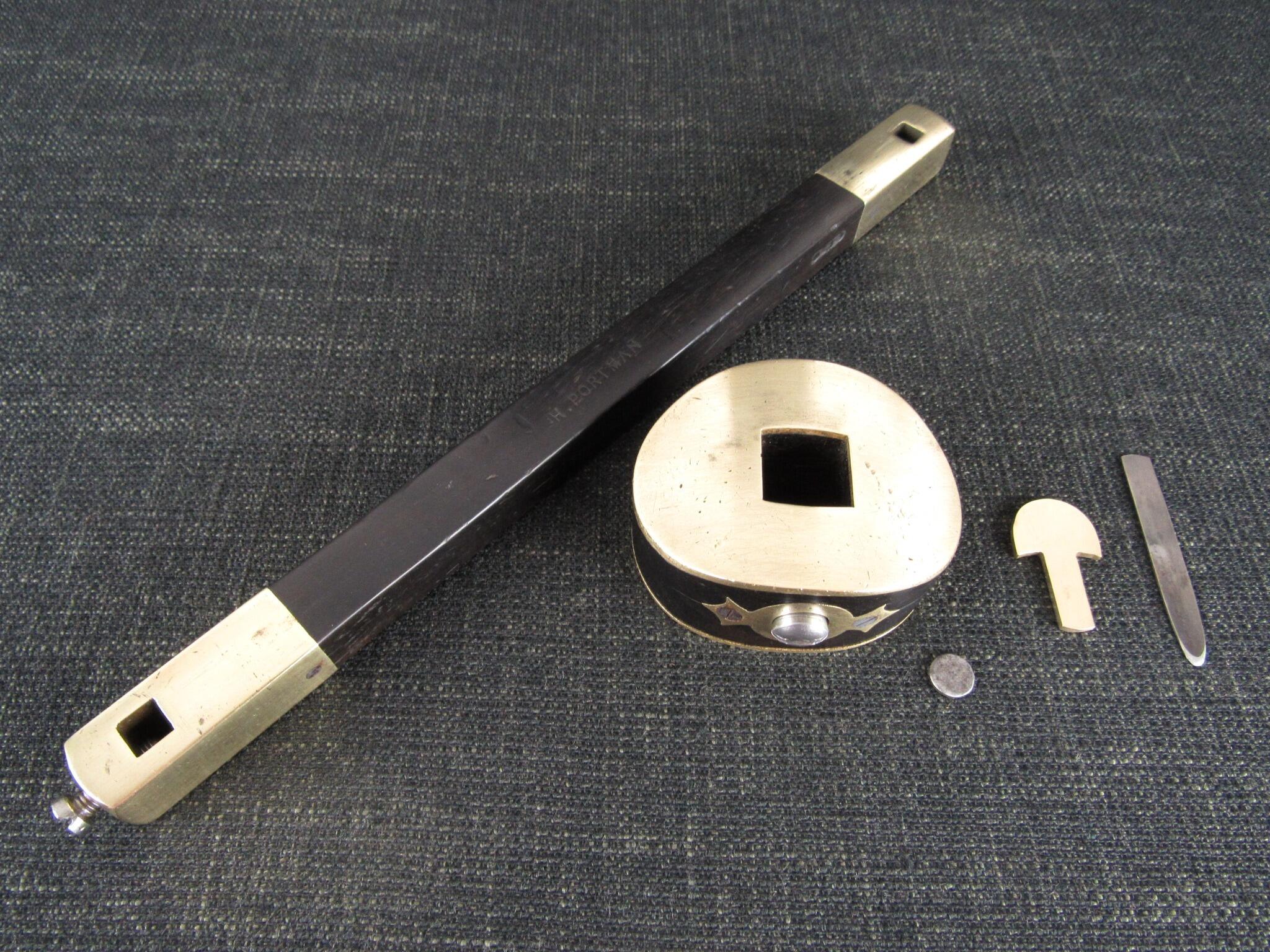 D FLATHER Double Ended Ebony Cutting or Slitting Gauge for Curved & Straight Work