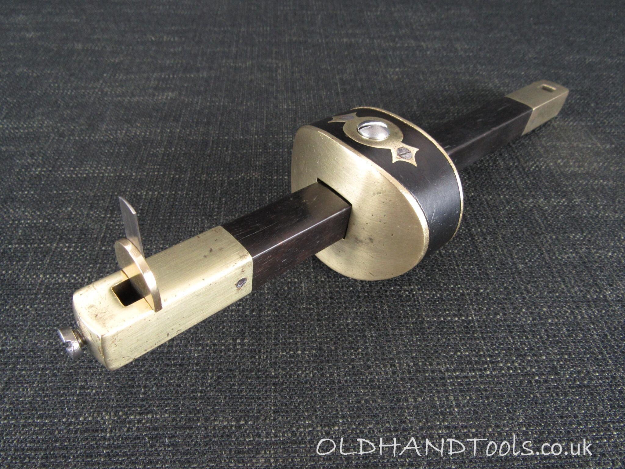 D FLATHER Double Ended Ebony Cutting or Slitting Gauge for Curved & Straight Work