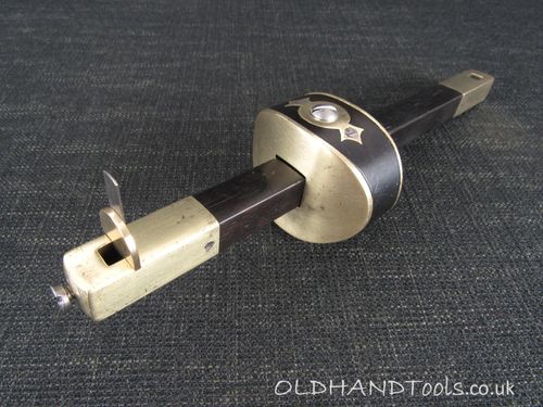 D FLATHER Double Ended Ebony Cutting or Slitting Gauge for Curved & Straight Work