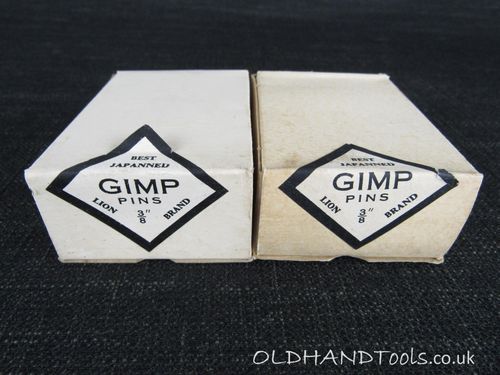 2 Boxes of Vintage LION Brand Gimp Pins - 3/8 inch Japanned