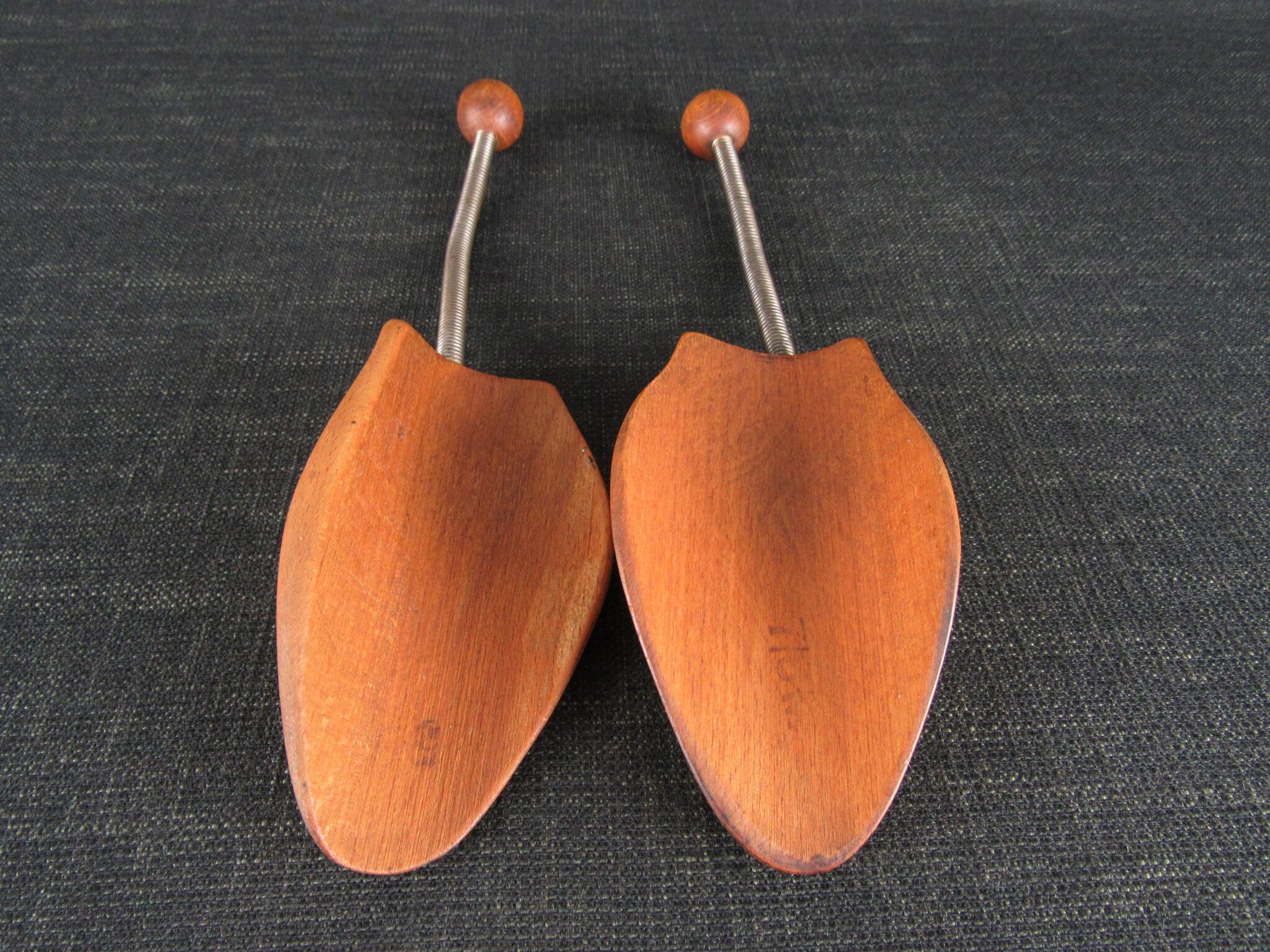 Two Vintage Wooden Shoe Trees or Keepers