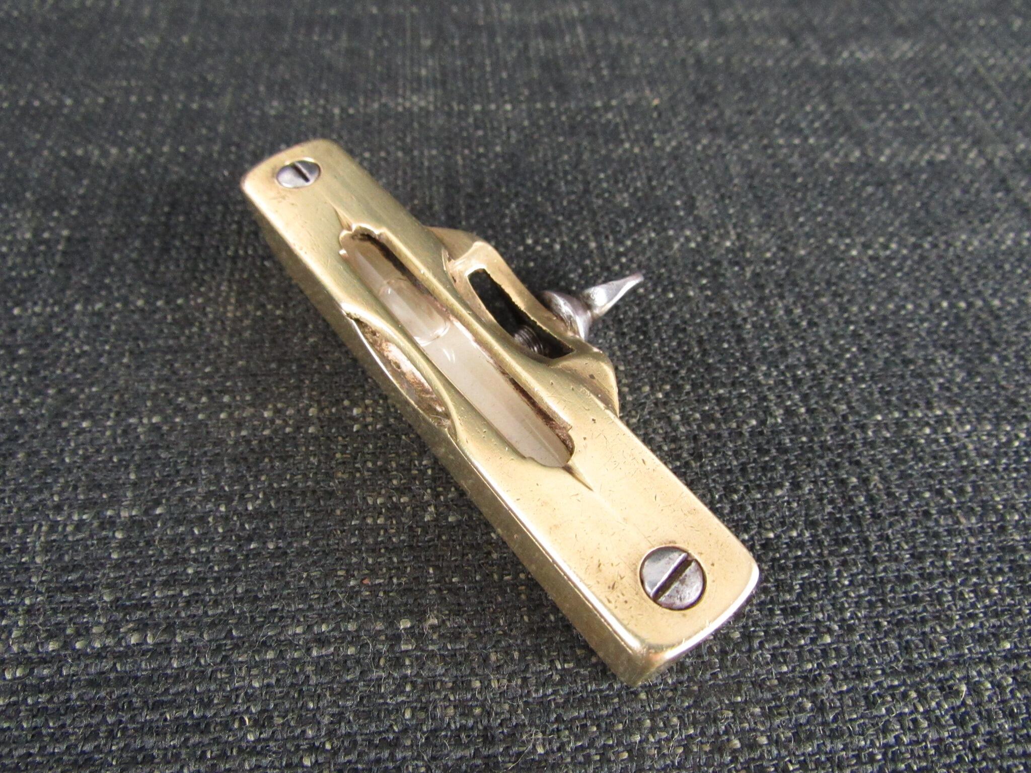 Brass Pocket Level - Attaches to a Square