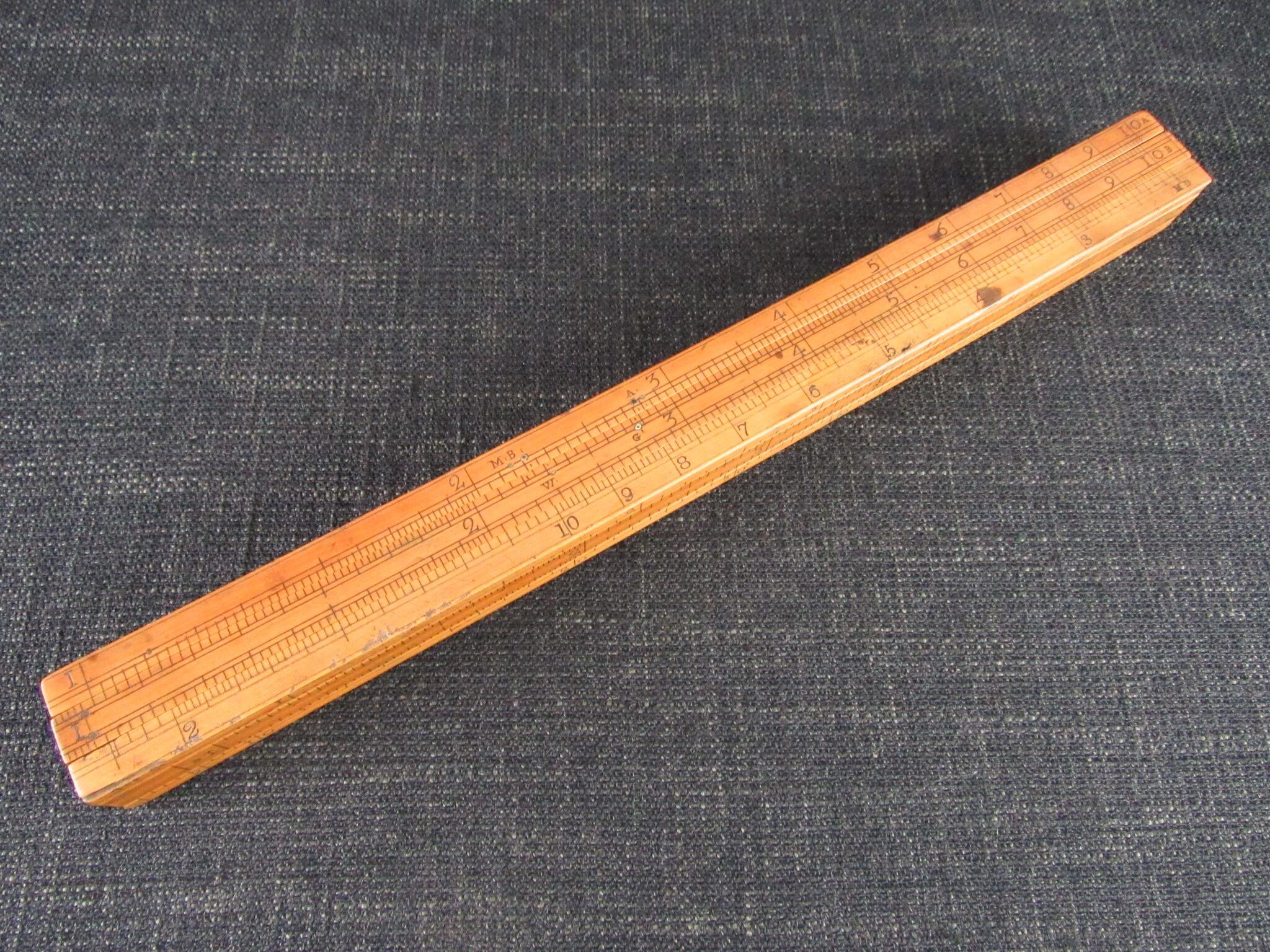 18th Century 4 Slide Gaugers' Rule by EDWARD ROBERTS