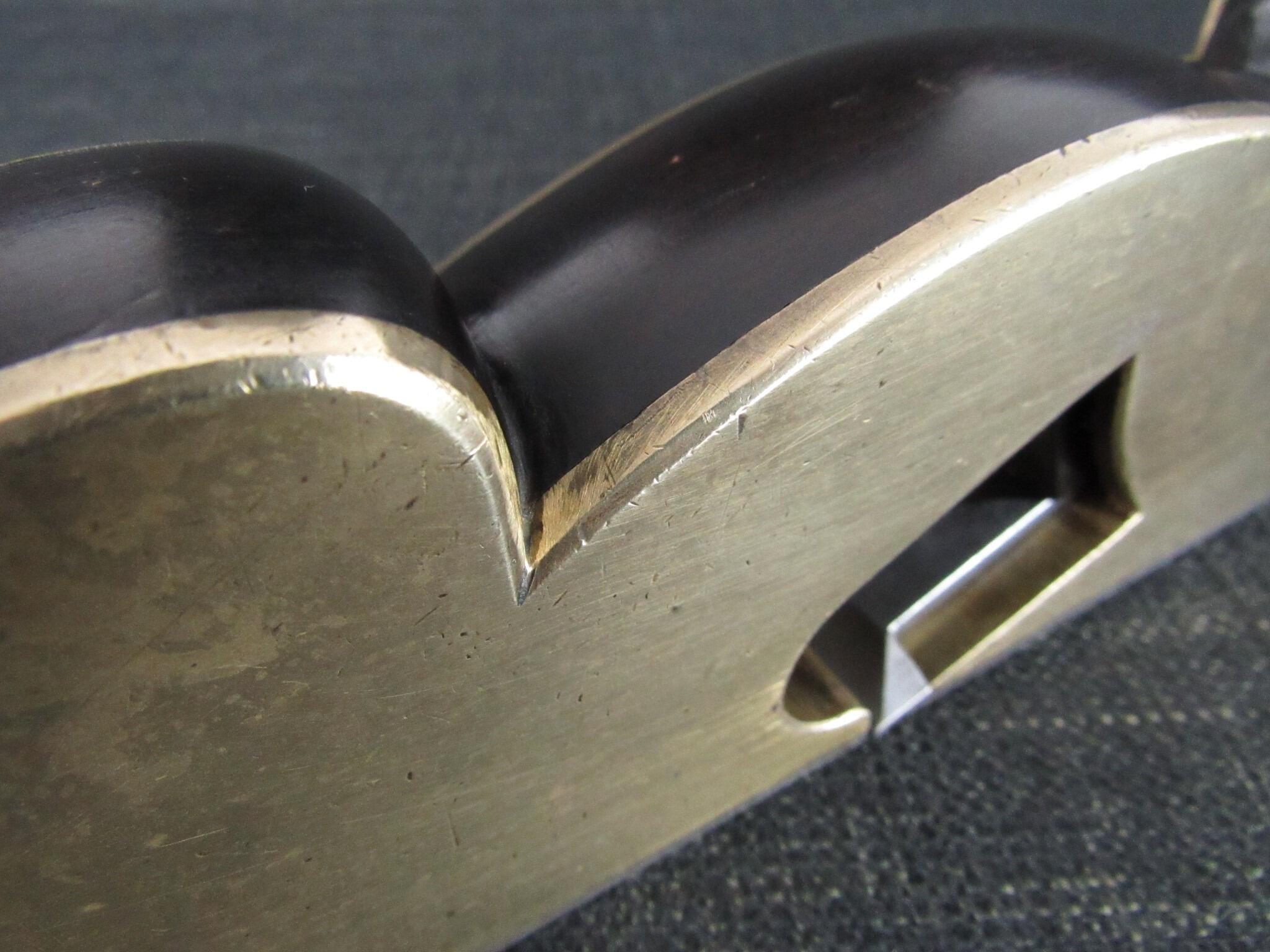Brass or Gunmetal Shoulder Plane with Ebony Infill - GRIFFITHS Iron