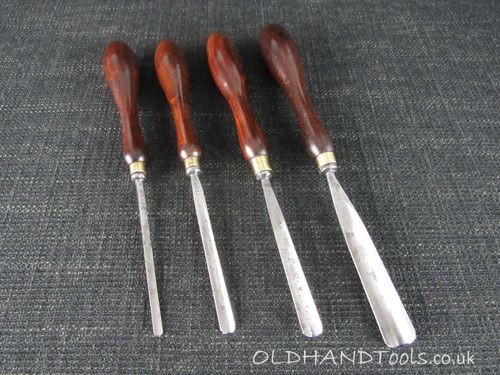 4 Carving Tools with Rosewood Handles by FENN