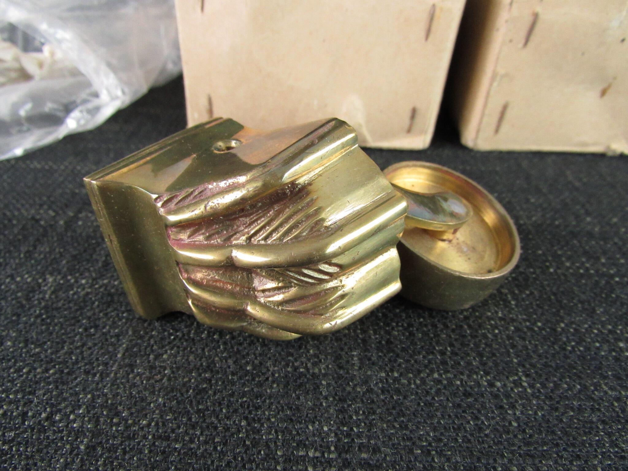 Set of 4 No 220 Vintage Polished Claw Castors - 1 1/4 x 1 9/16 inch
