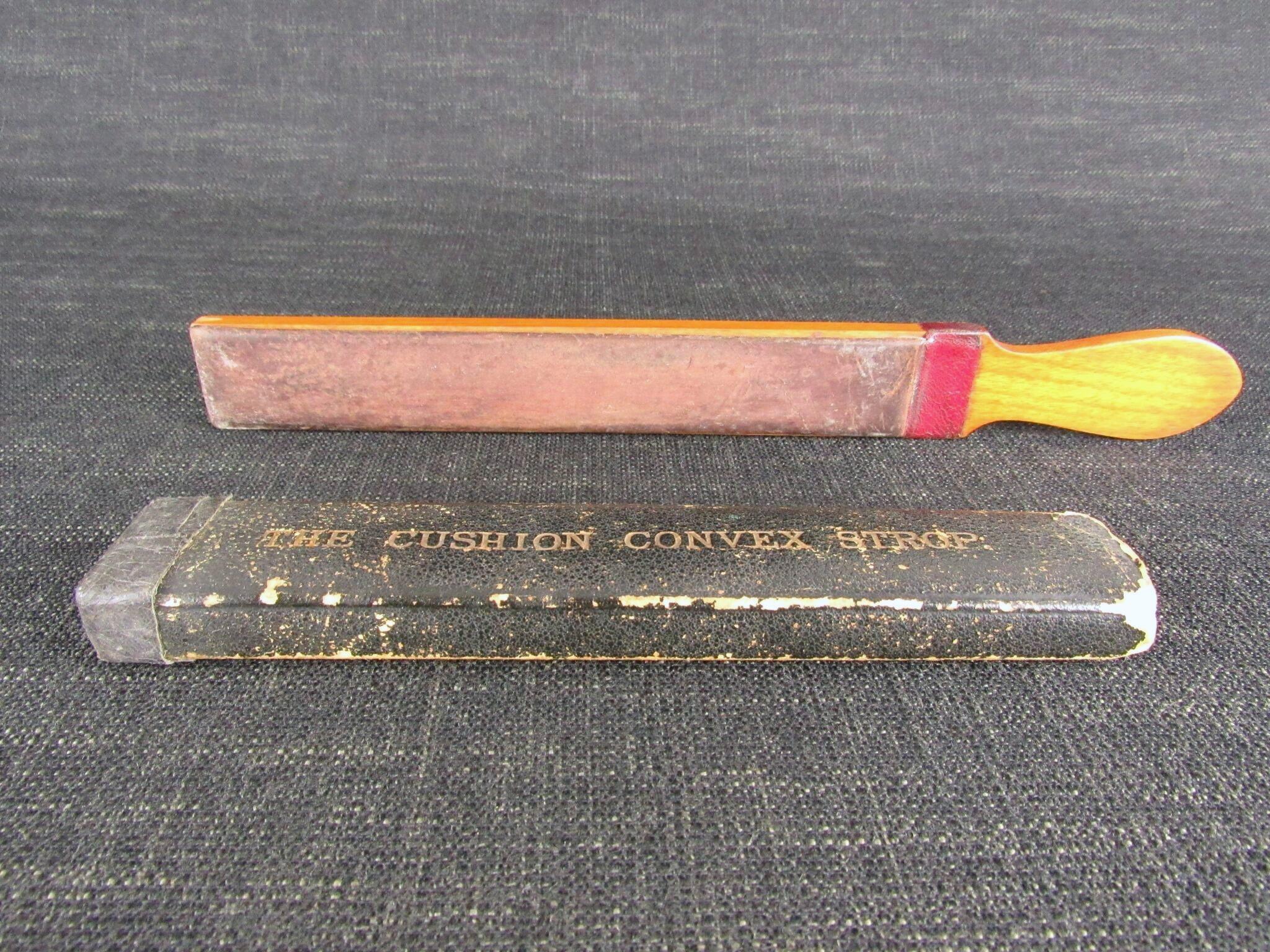 The Cushion Convex Strop - Razor Strop on Wooden Paddle