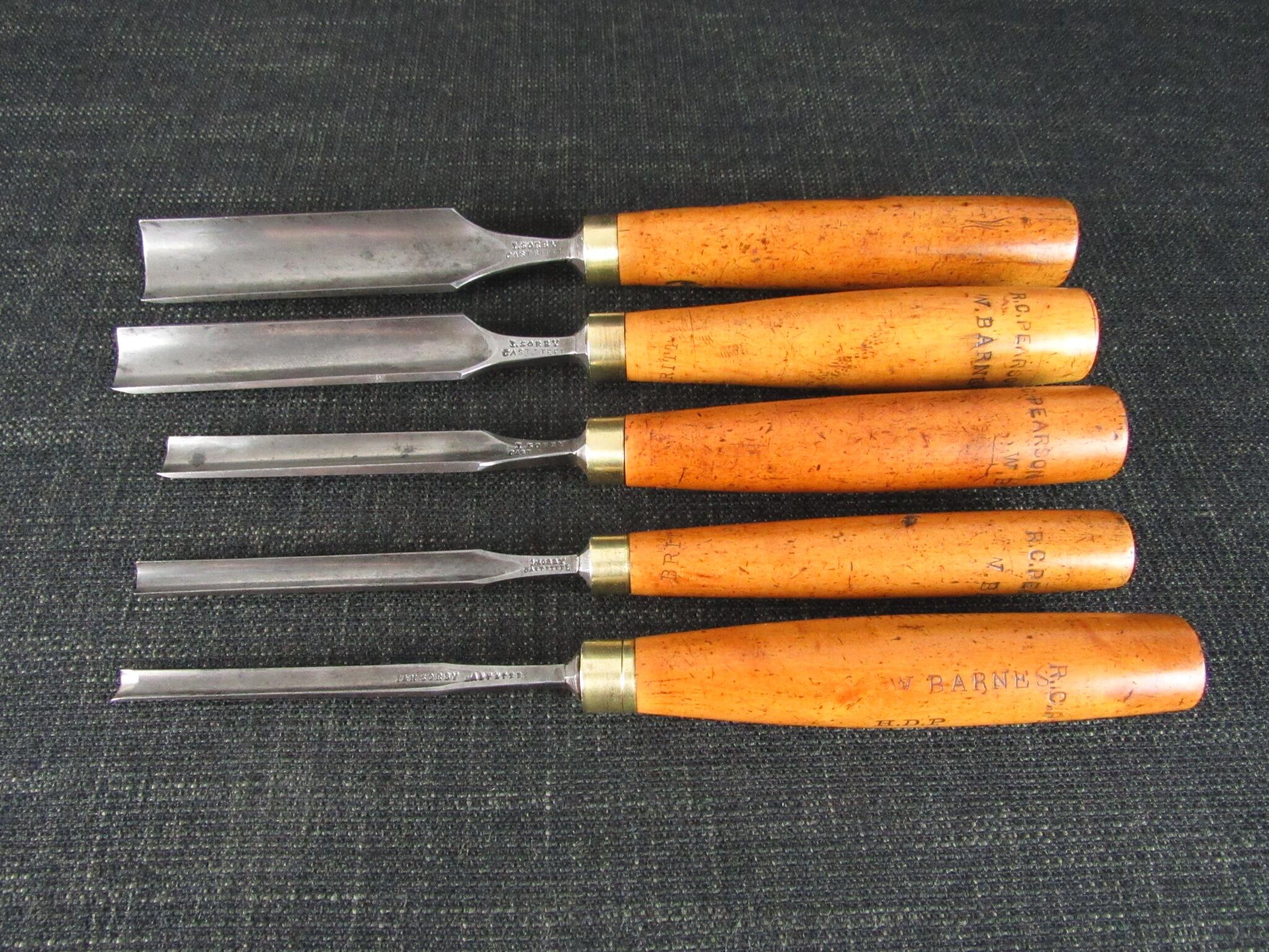 Graduated Set of 5 SORBY Firmer Gouges