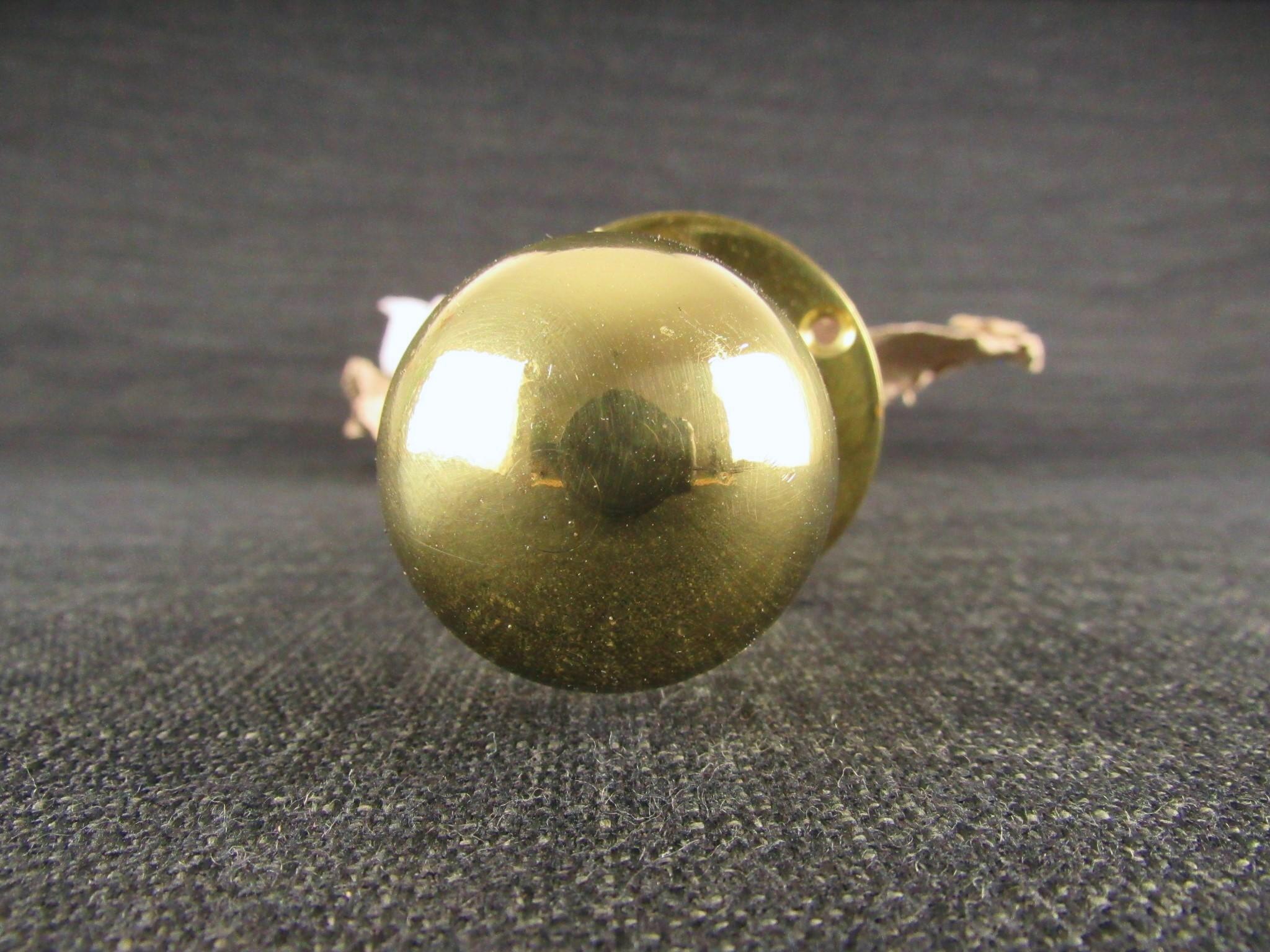 Pair of Vintage Round Brass Door Knobs