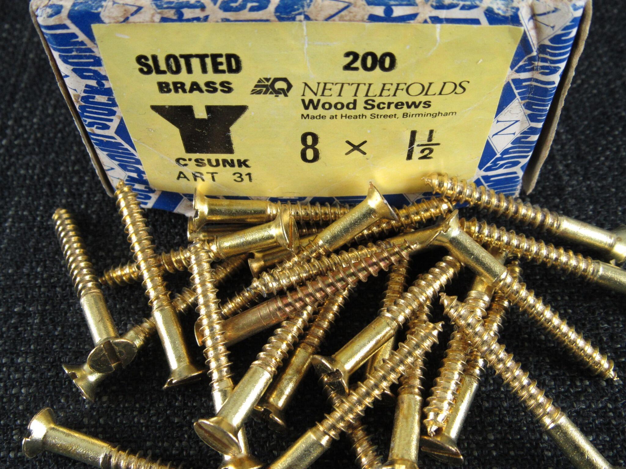8 x 1 1/2 Brass CSK