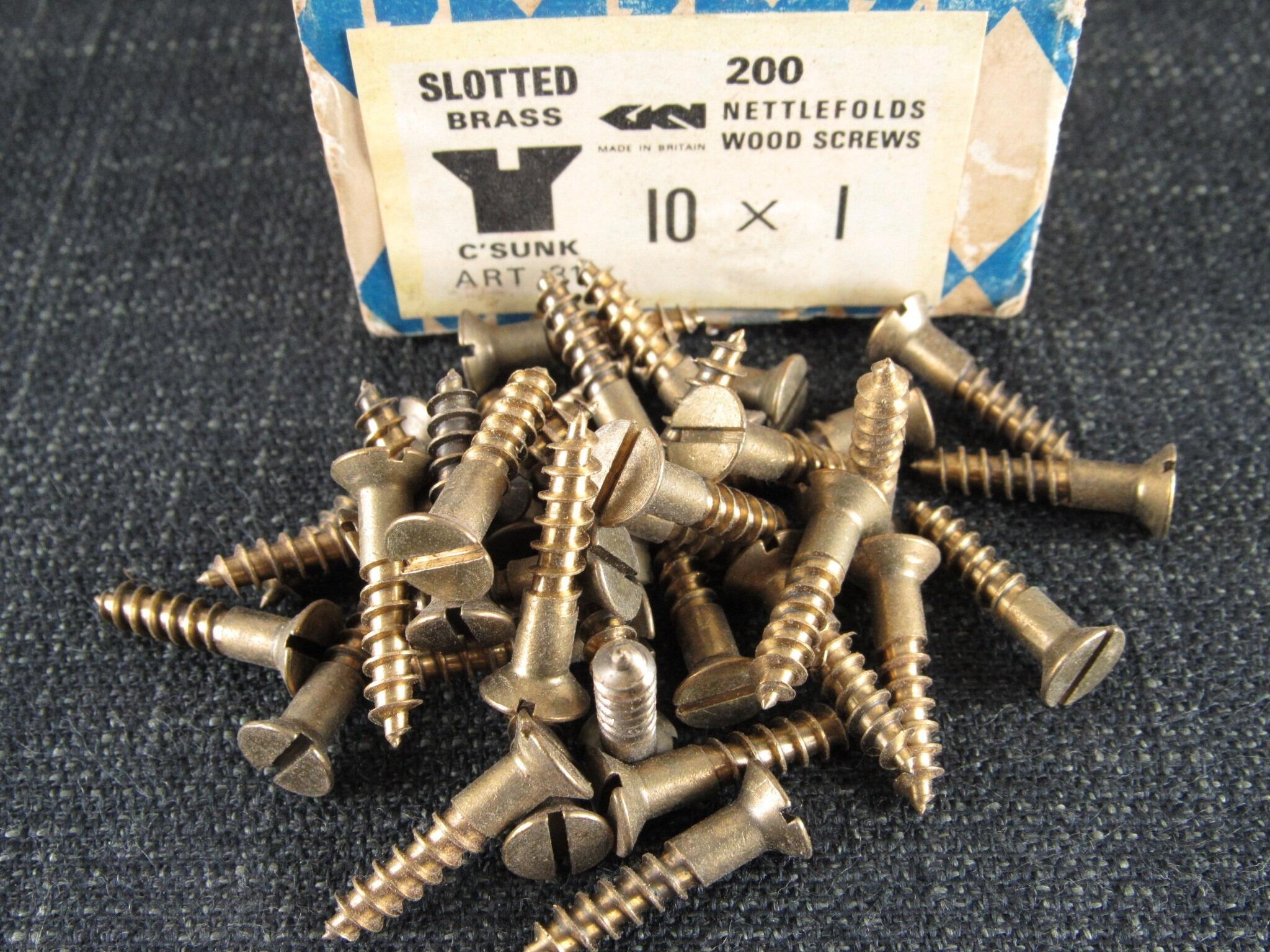 10 x 1 Brass CSK