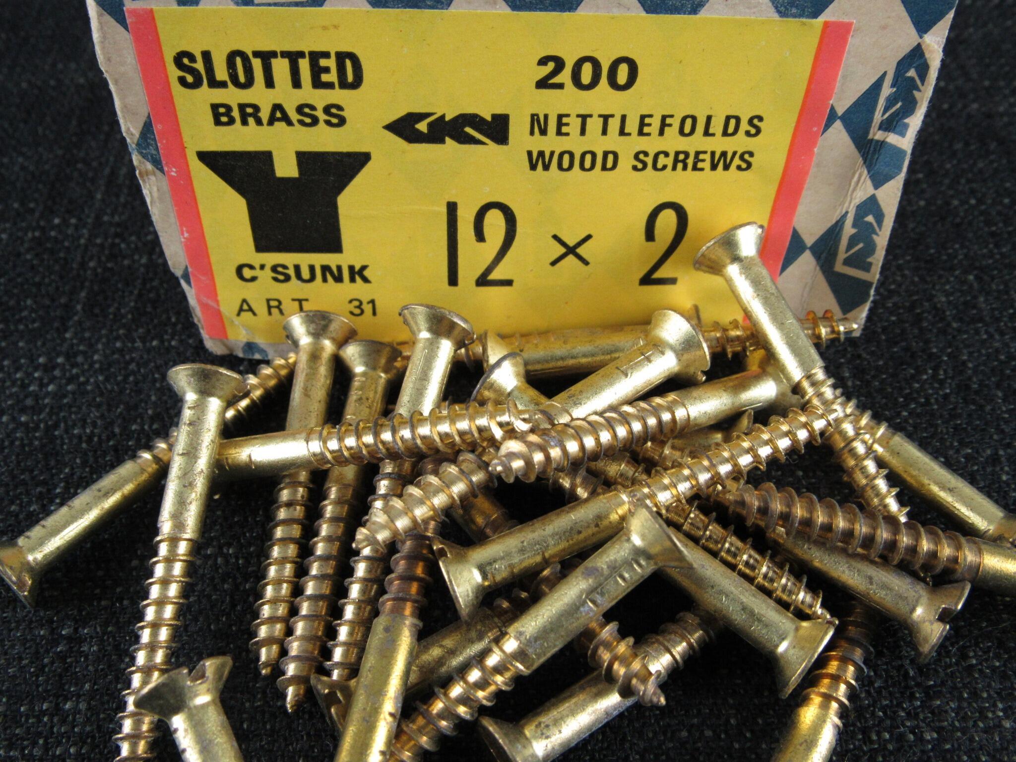 12 x 2 Brass CSK