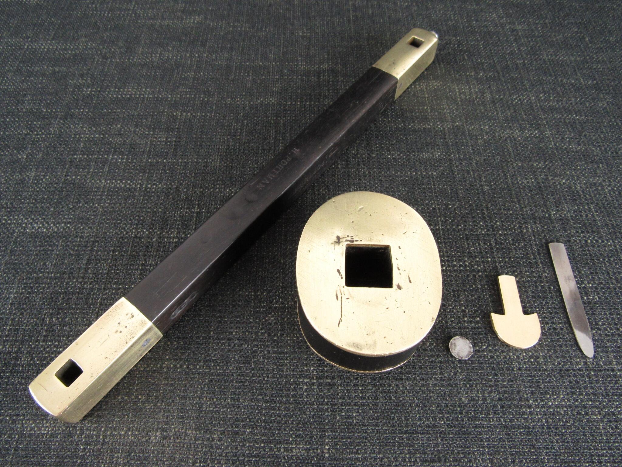 D FLATHER Double Ended Ebony Cutting or Slitting Gauge for Curved & Straight Work