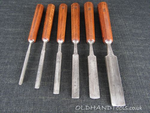 Graduated Set of 6 WARD Firmer Gouges
