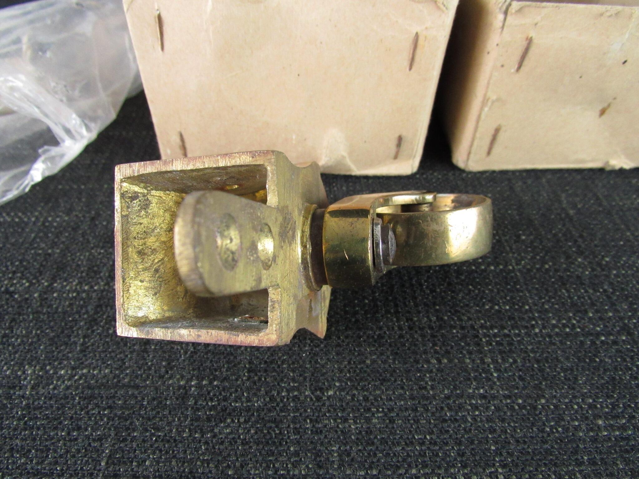 Set of 4 No 220 Vintage Polished Claw Castors - 1 1/4 x 1 9/16 inch