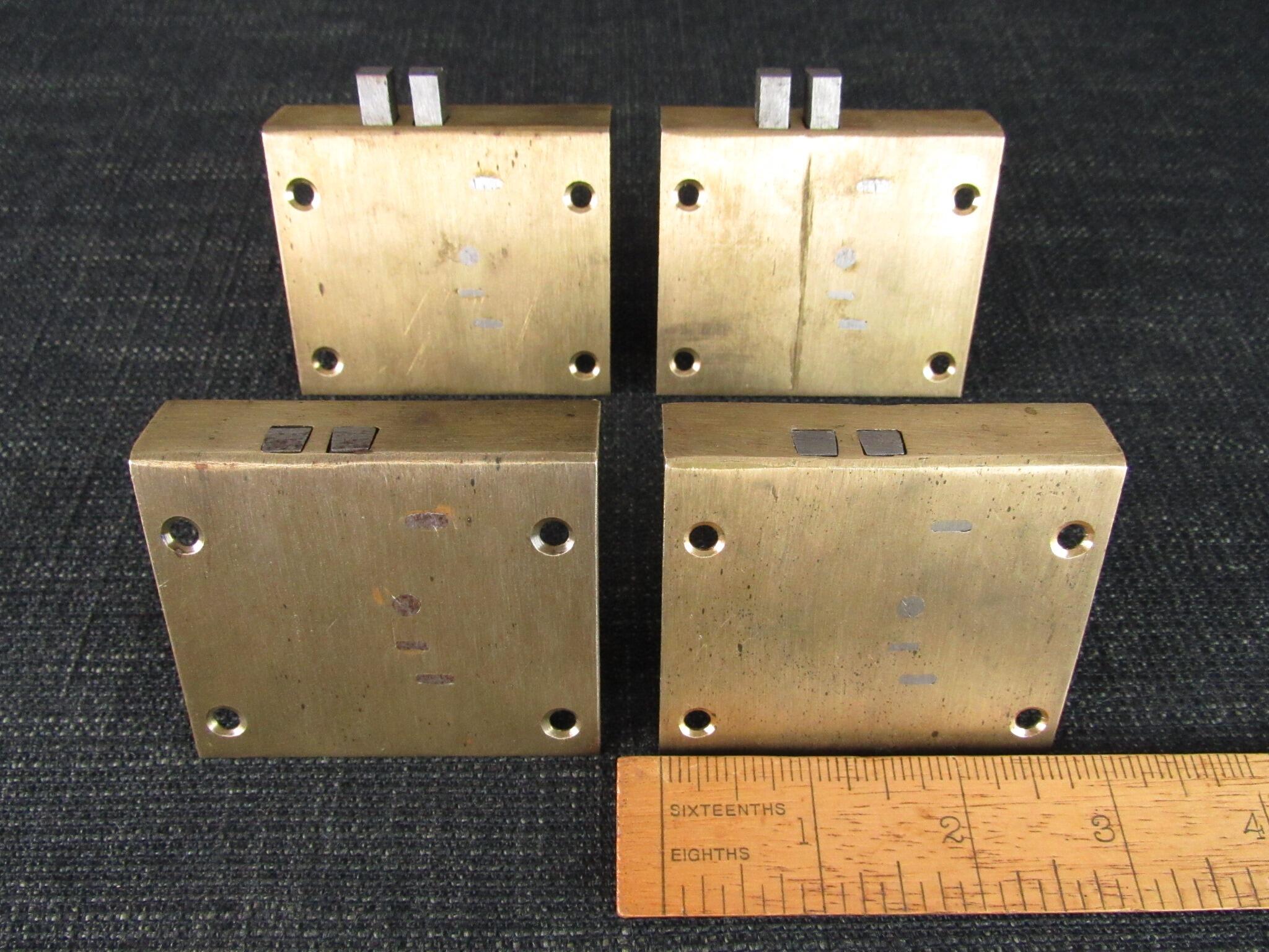 Vintage Brass Sloped Bureau or Till Lock & Key